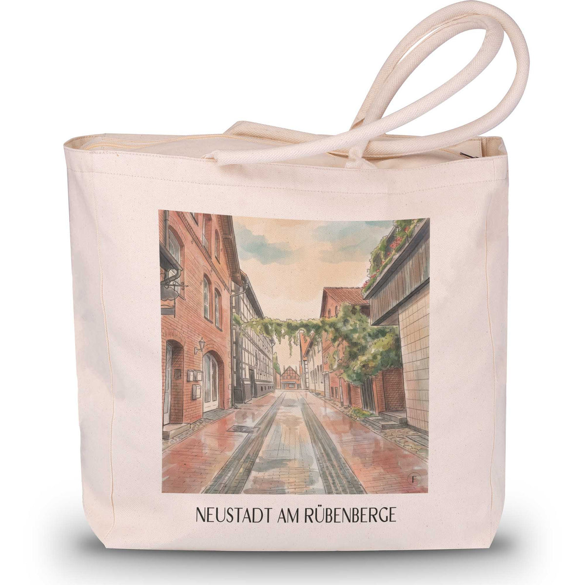 Neustadt am Rübenberge Shopping Tasche - Niedersachsen - Deutschland Tote Bag - Einkaufstasche im Aquarell Stil - favplace