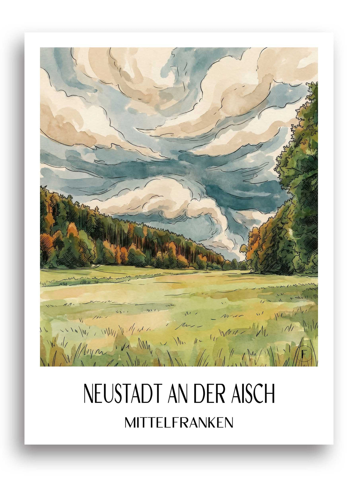 neustadt-an-der-aisch-mittelfranken-deutschland-poster-aquarell