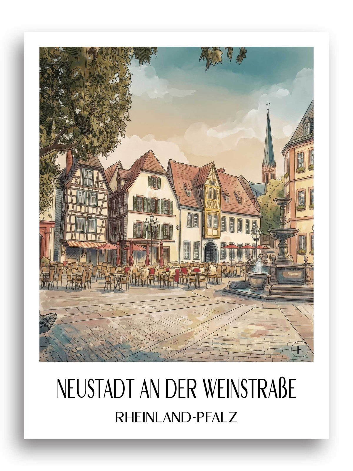 neustadt-an-der-weinstraße-rheinland-pfalz-deutschland-poster-aquarell
