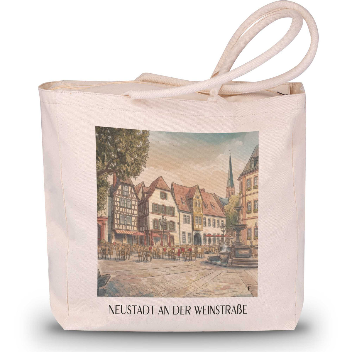 neustadt-an-der-weinstraße-rheinland-pfalz-deutschland-einkaufstasche-aquarell