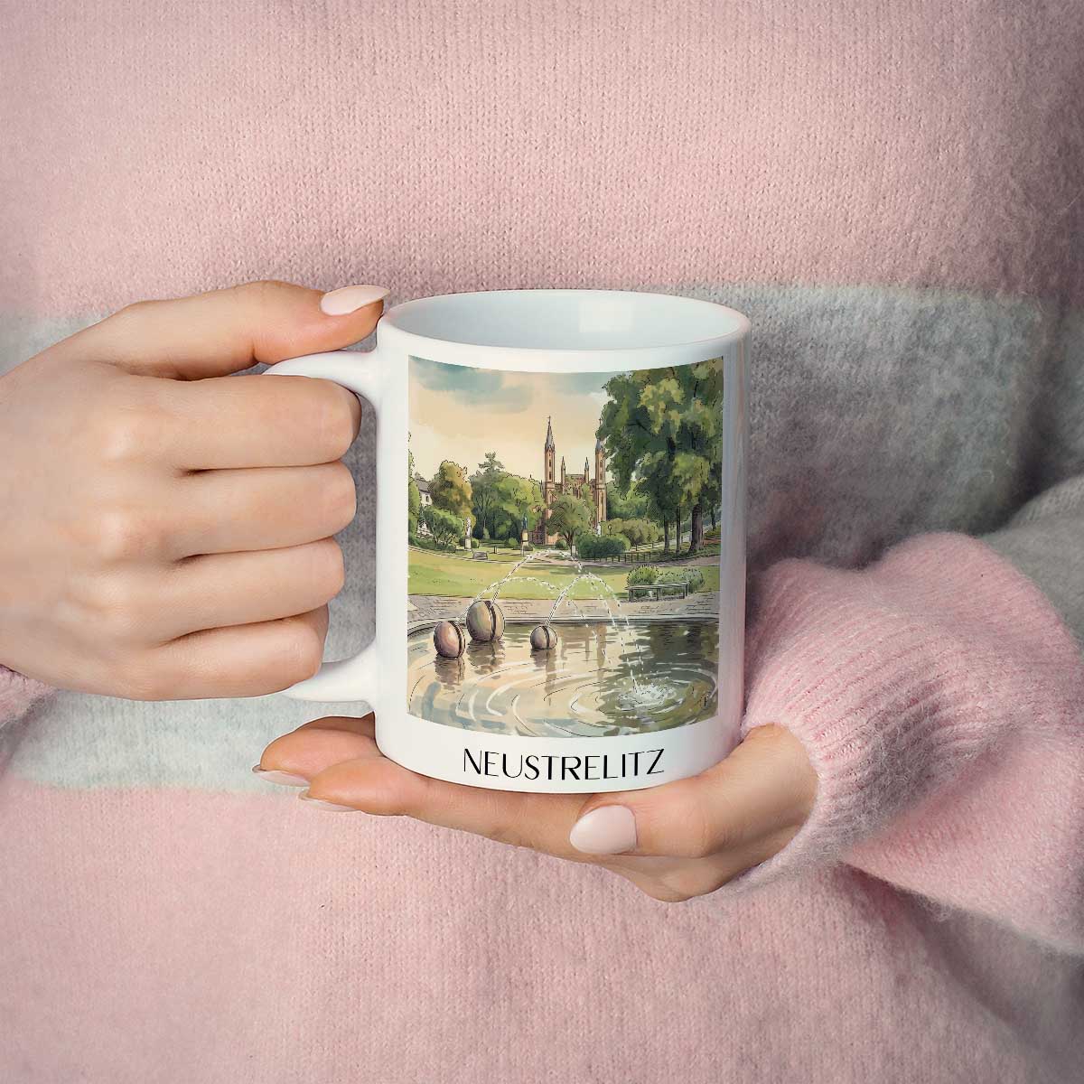 neustrelitz-mecklenburgische-seenplatte-deutschland-kaffeebecher-aquarell