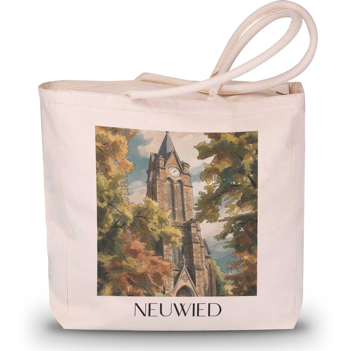 neuwied-mittelrhein-deutschland-einkaufstasche-aquarell