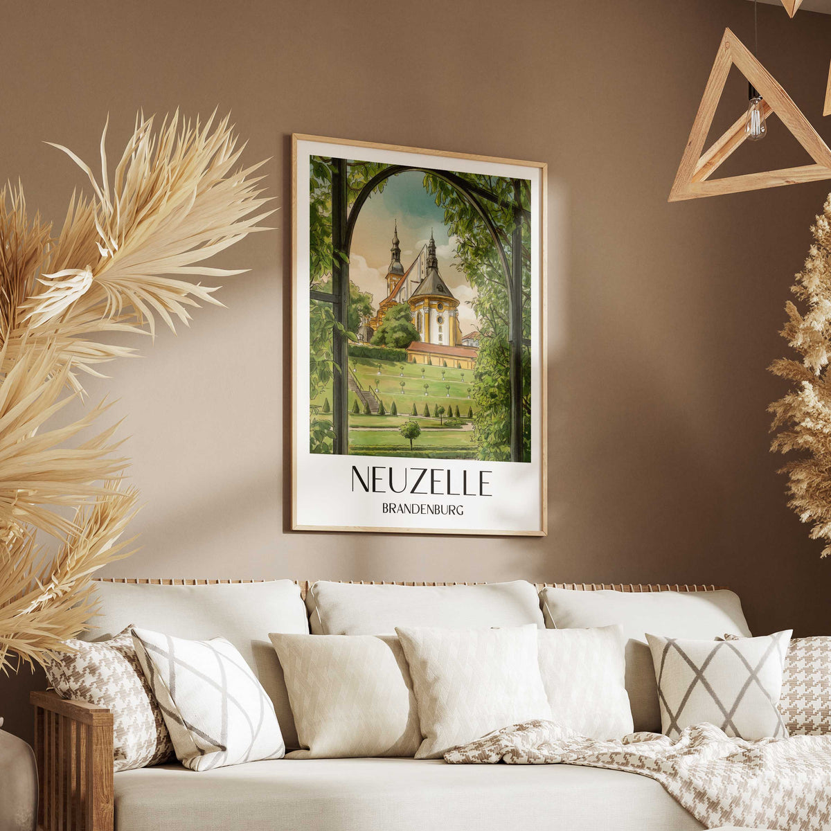 neuzelle-brandenburg-deutschland-poster-aquarell