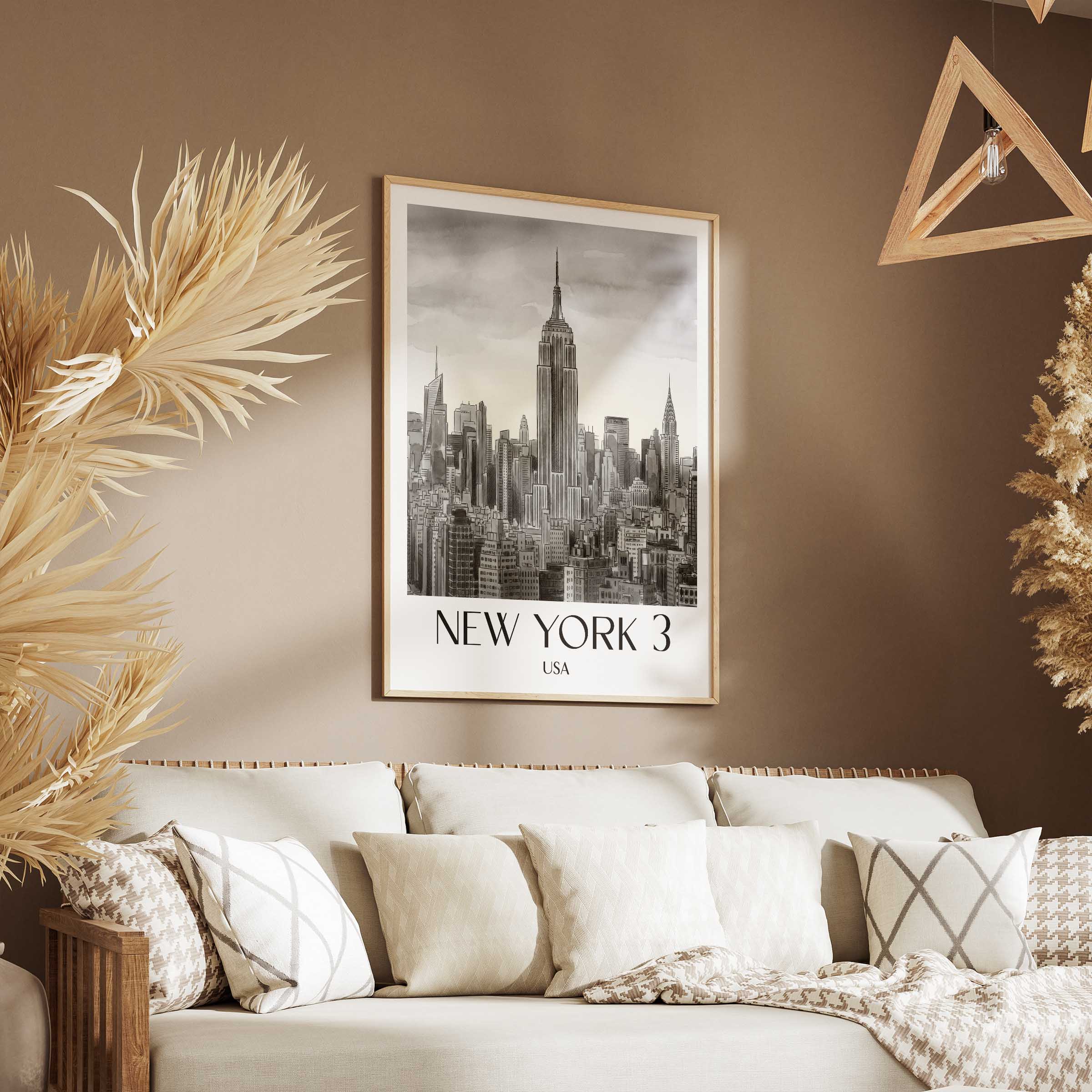 new-york-3-usa-poster-aquarell-schwarz-weiss