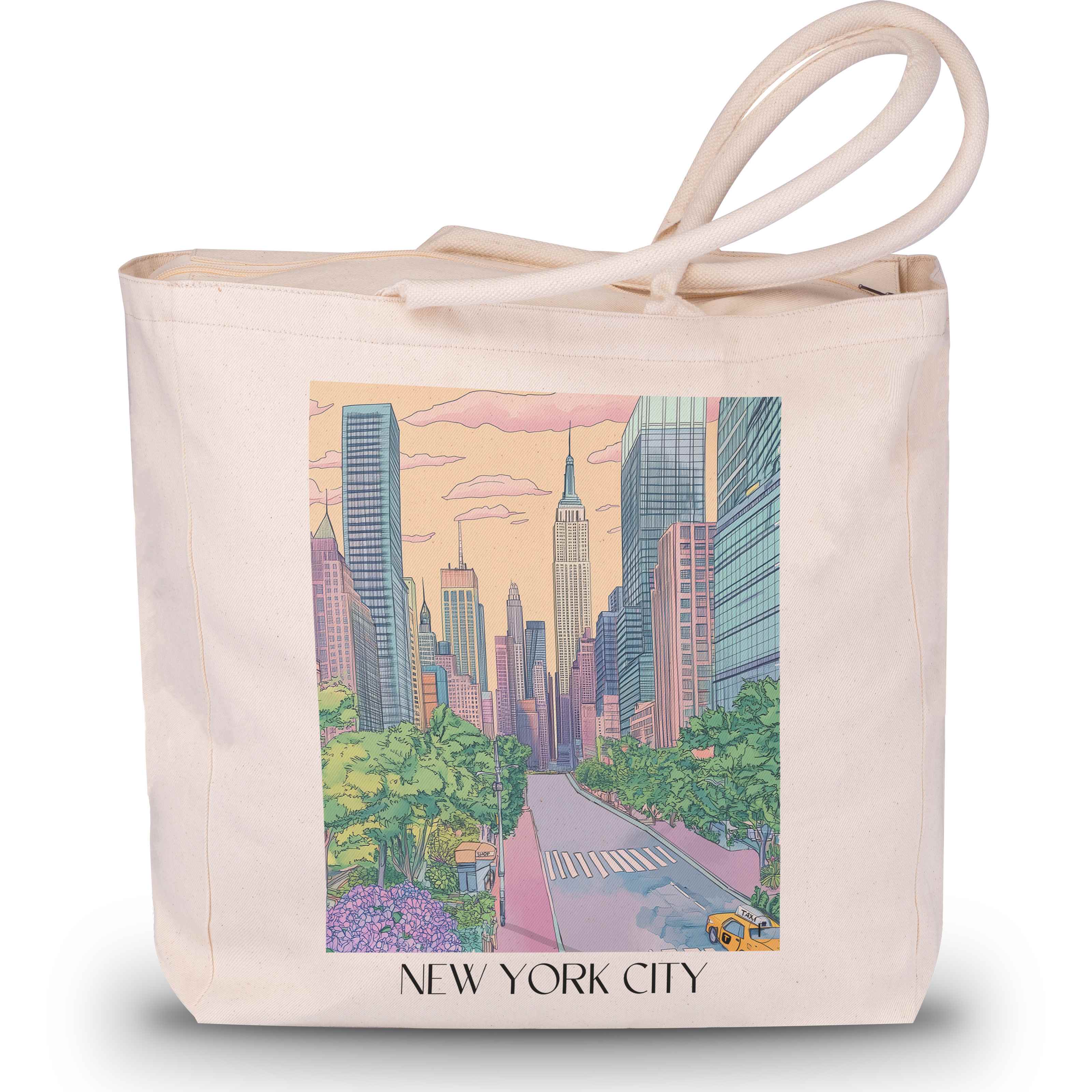 New York 3 - USA Tote Bag - Einkaufstasche im Aquarell Stil - favplace