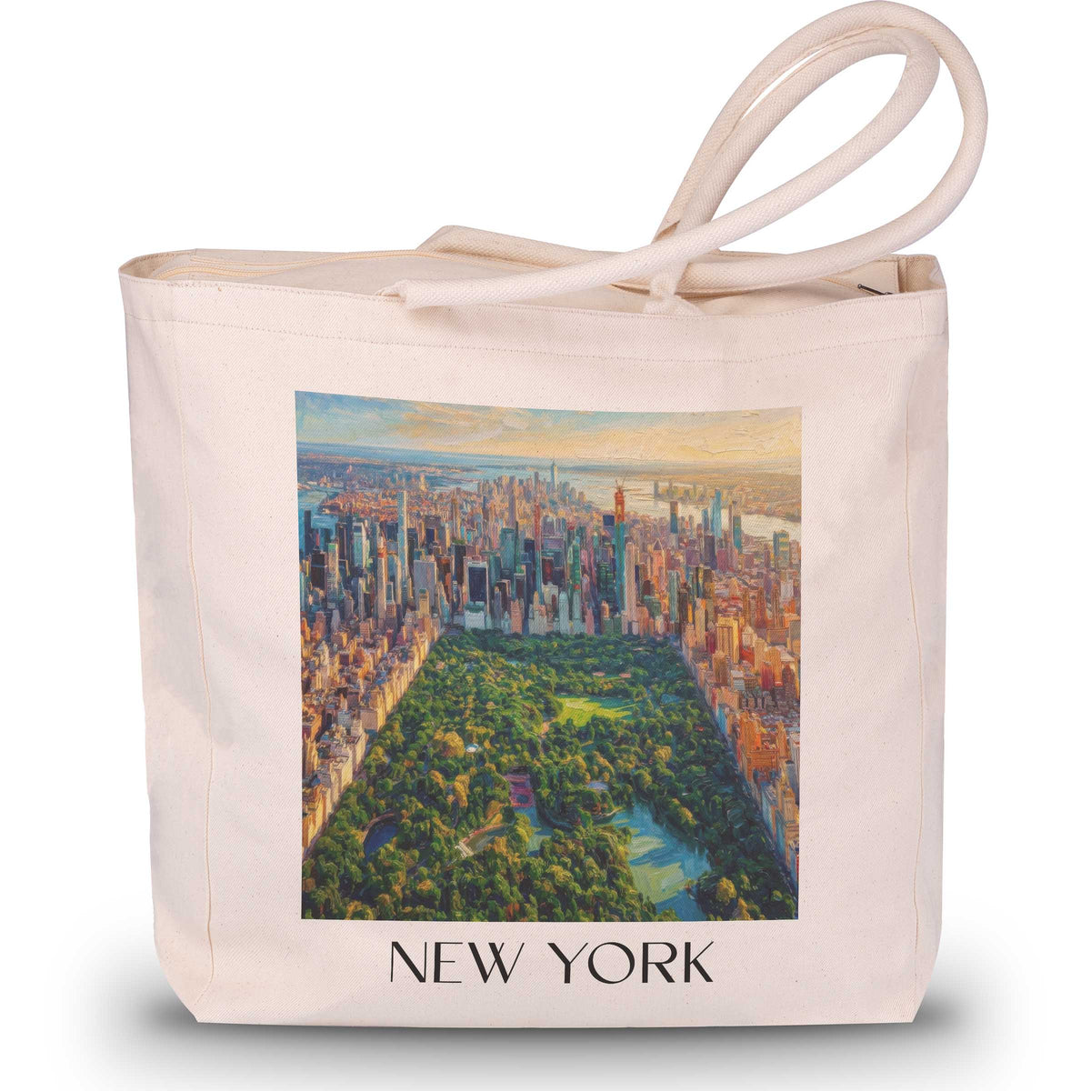 New York Shopping Tasche - USA - USA Tote Bag - Einkaufstasche im Ölgemälde Stil - favplace