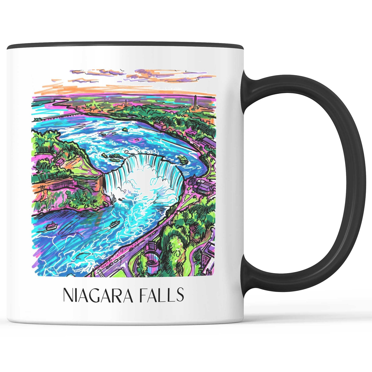 Niagara Fälle - Kanada/USA Becher - Kaffeetasse im Tag Graffiti Stil - favplace