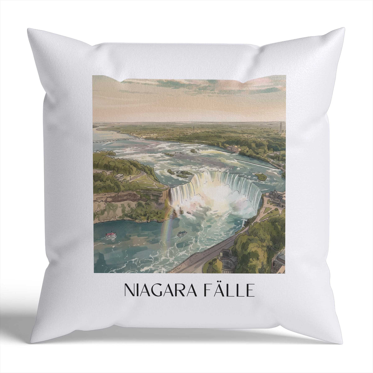 niagara-fälle-kanada/usa-kanada/usa-kissenbezug-aquarell