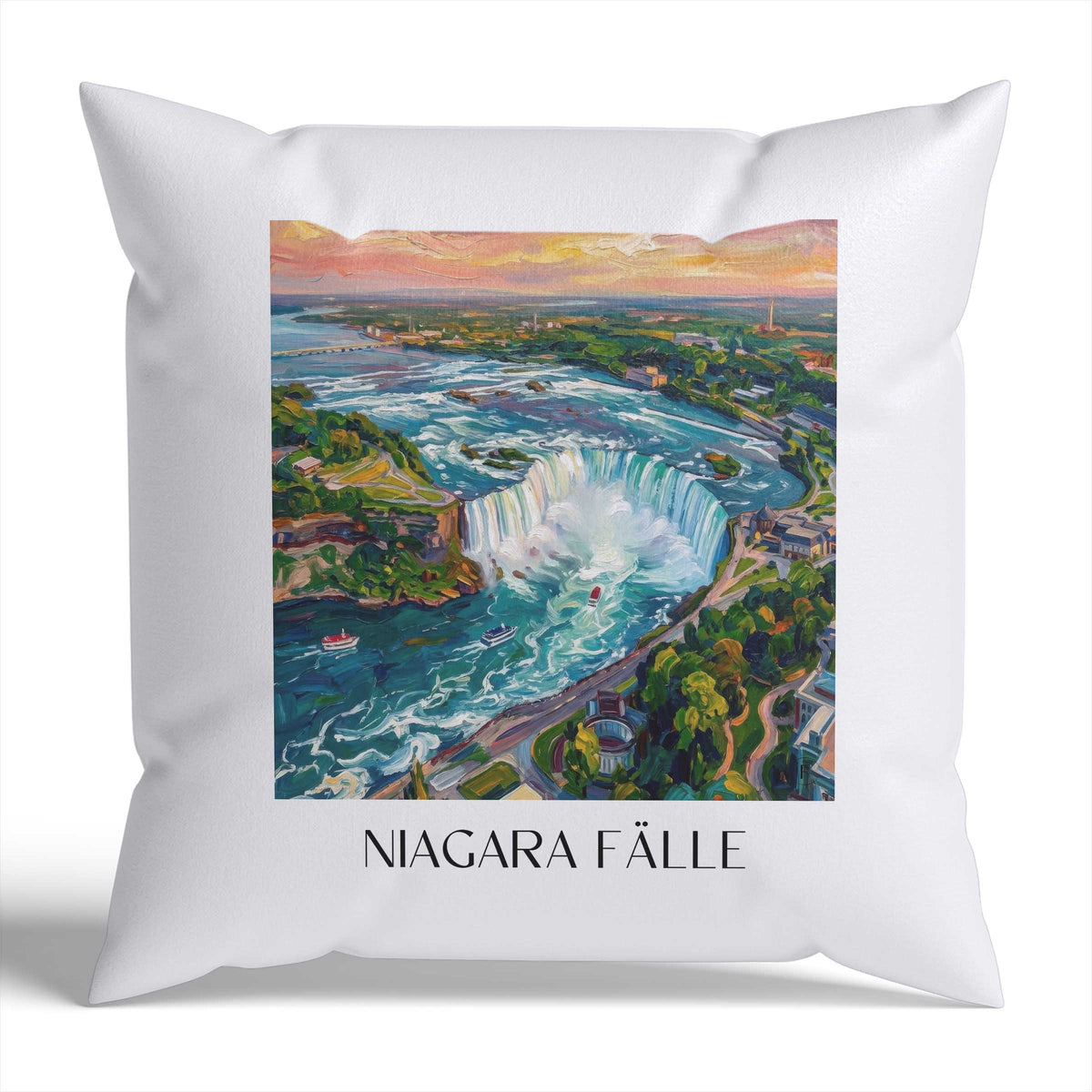niagara-fälle-kanada/usa-kanada/usa-kissenbezug-oil-painting-oelgemaelde