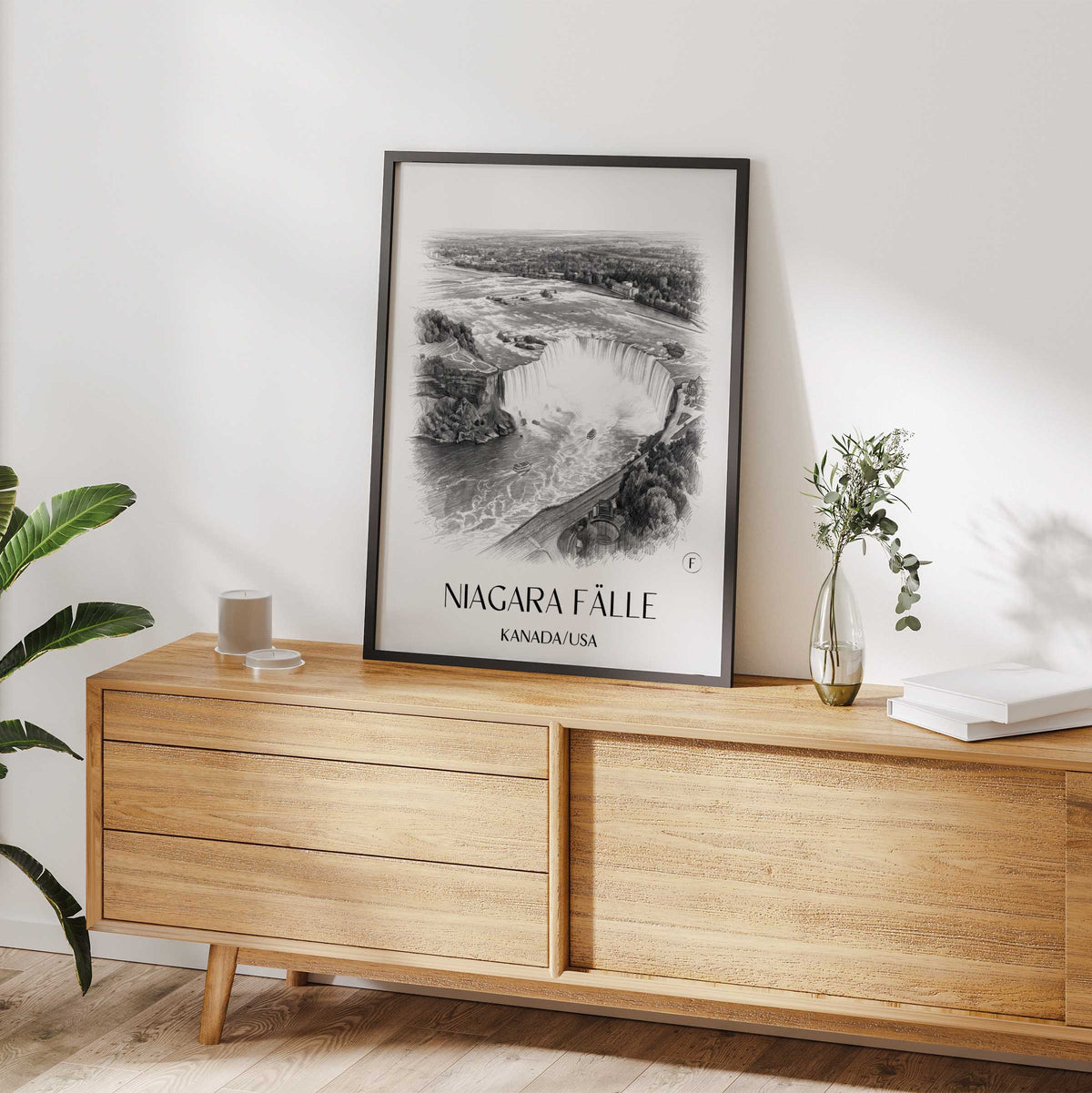niagara-fälle-kanada/usa-poster-bleistift-zeichnung-drawing