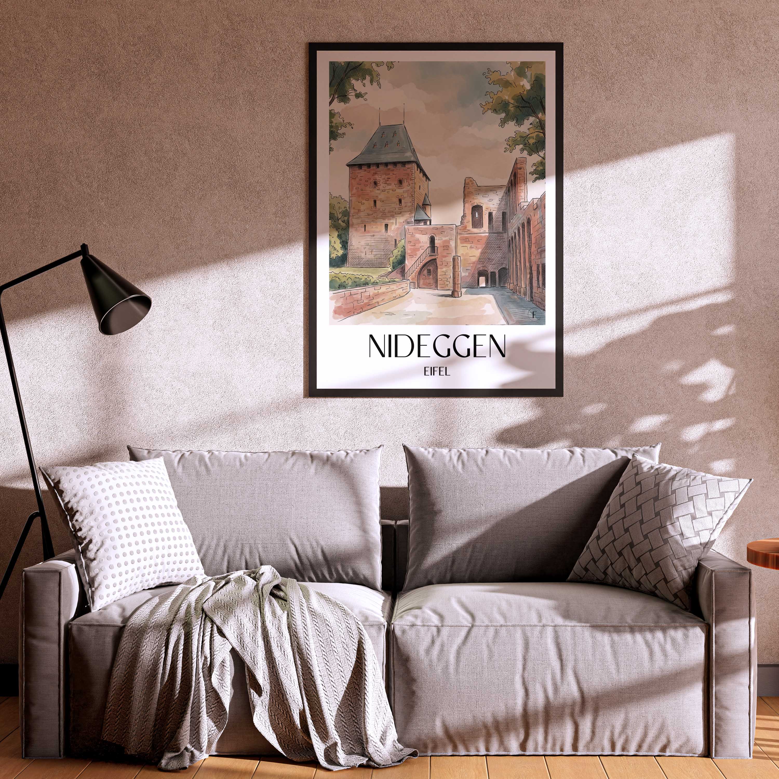 nideggen-eifel-deutschland-poster-aquarell