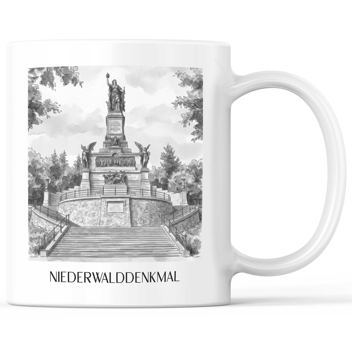 niederwalddenkmal-rheingau-deutschland-kaffeebecher-aquarell-schwarz-weiss