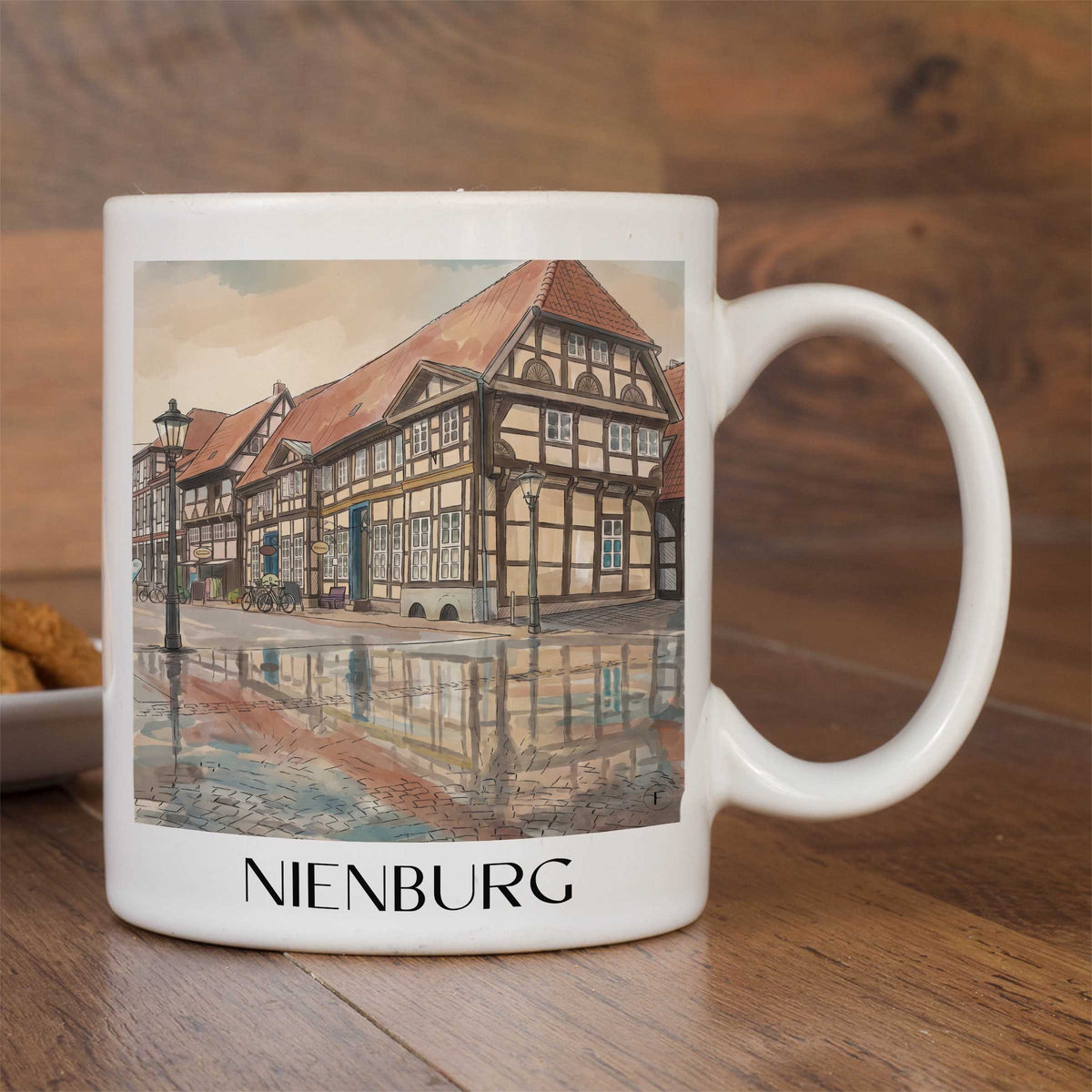 nienburg-weser-deutschland-kaffeebecher-aquarell