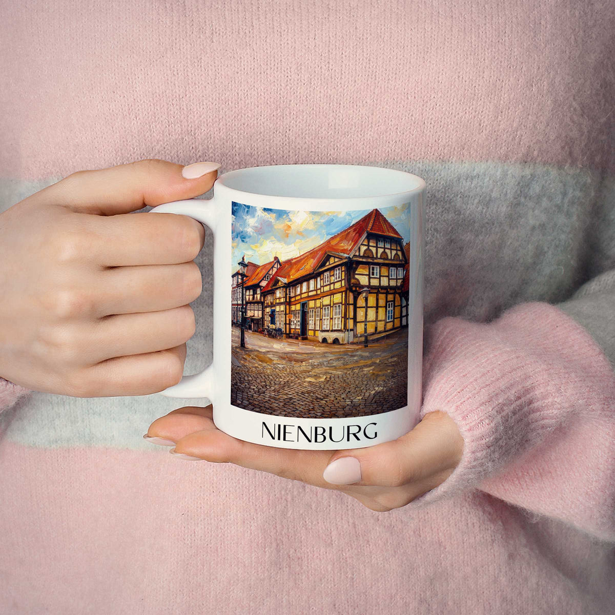 nienburg-weser-deutschland-kaffeebecher-oil-painting-oelgemaelde