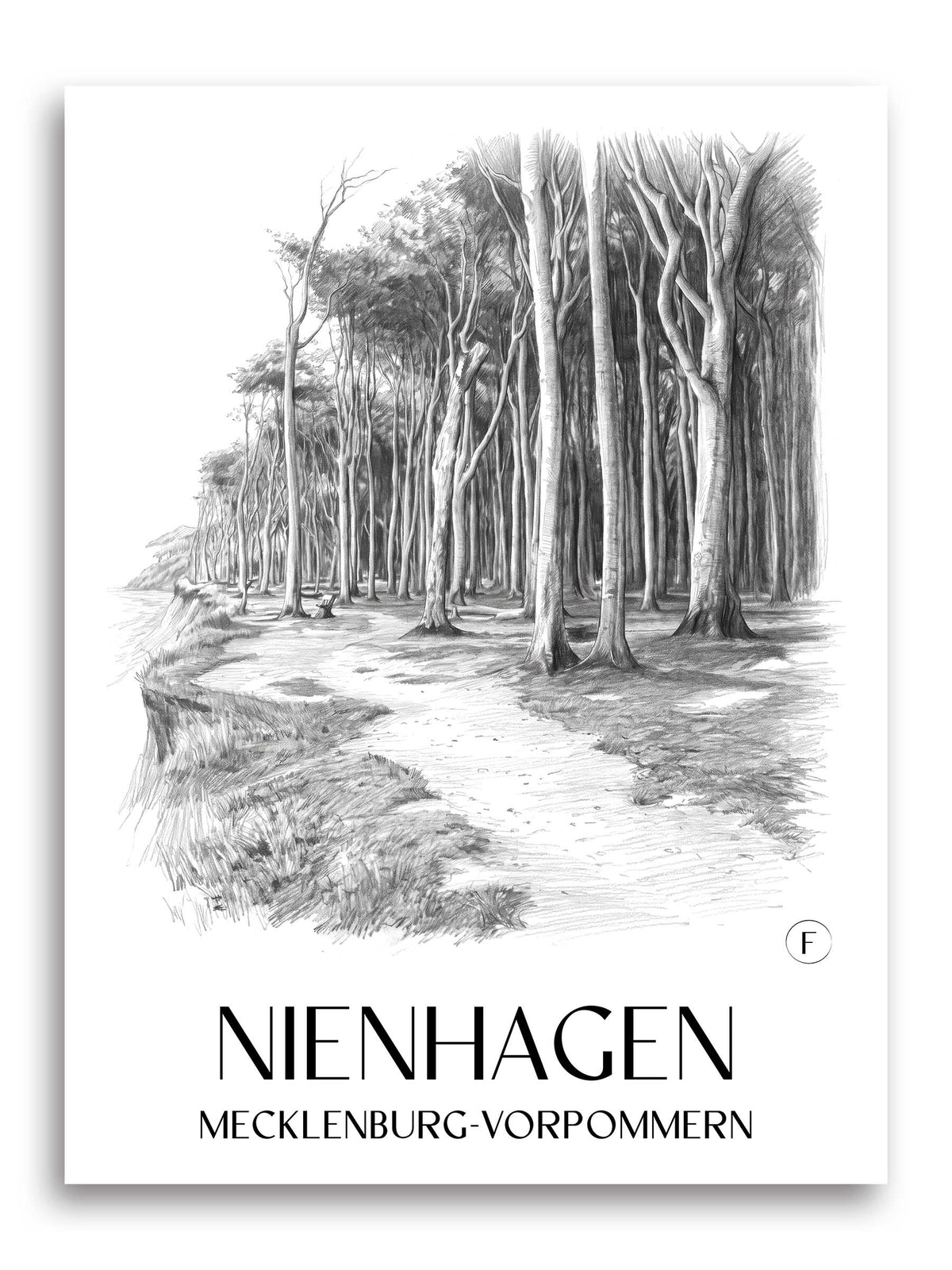 nienhagen-mecklenburg-vorpommern-deutschland-poster-bleistift-zeichnung-drawing