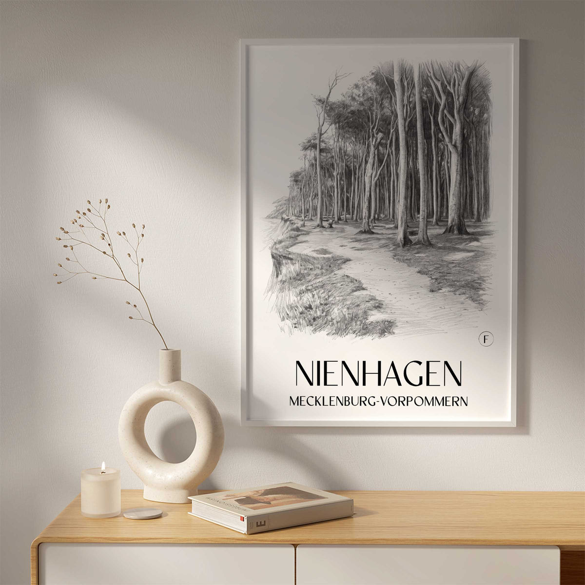 nienhagen-mecklenburg-vorpommern-deutschland-poster-bleistift-zeichnung-drawing