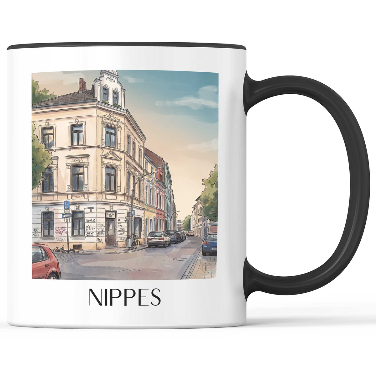 nippes-köln-deutschland-kaffeebecher-aquarell