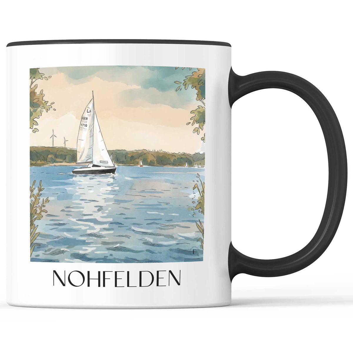 nohfelden-bostalsee-deutschland-kaffeebecher-aquarell