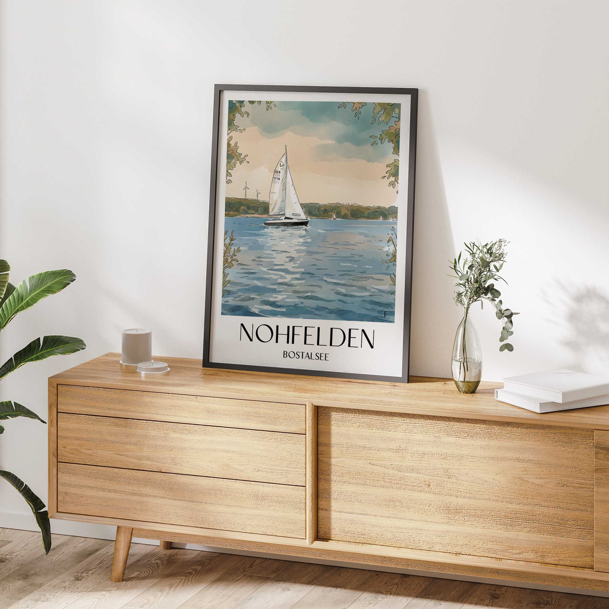 nohfelden-bostalsee-deutschland-poster-aquarell
