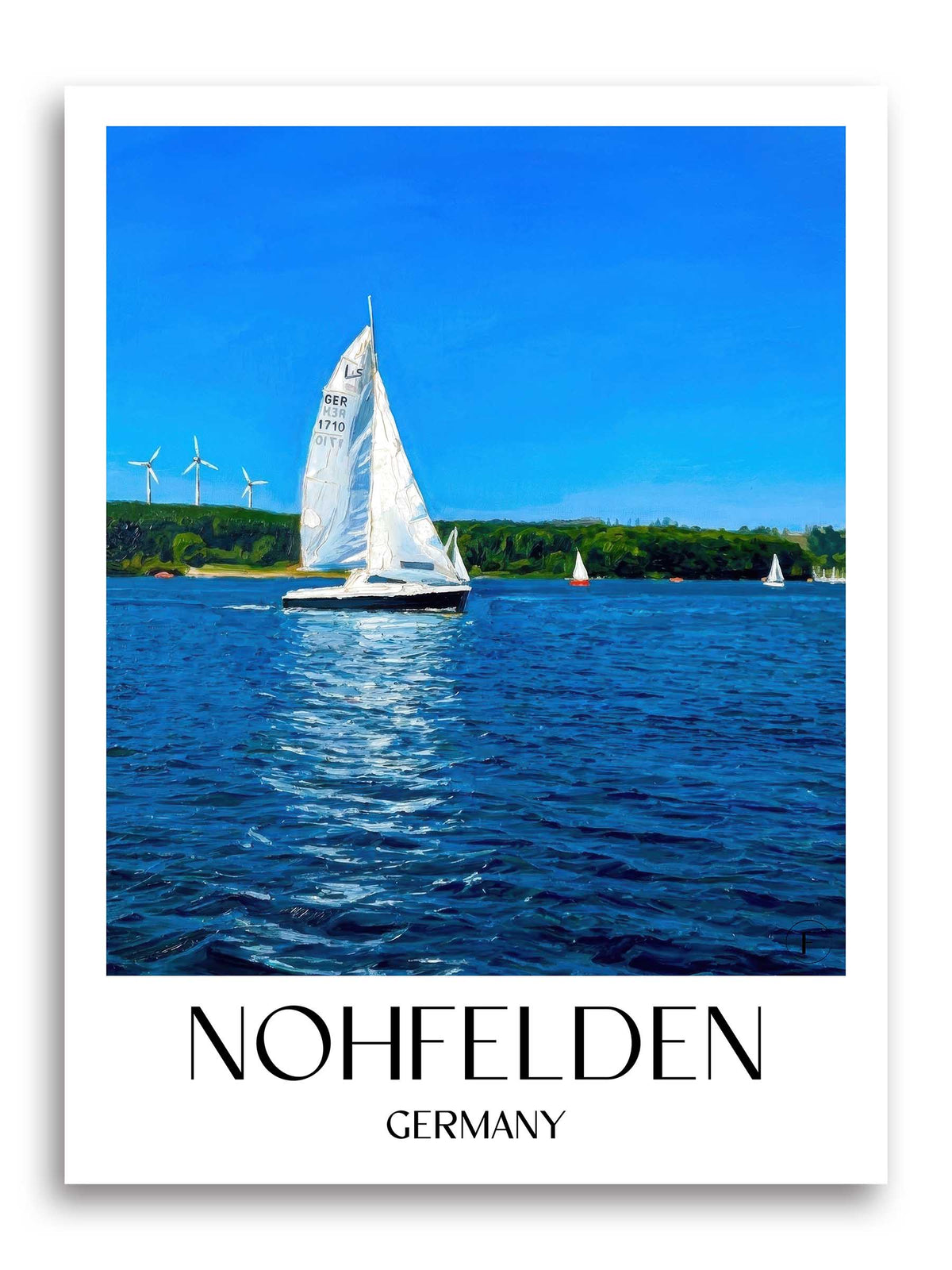 Nohfelden Poster - Bostalsee - Deutschland Kunstdruck - Ölgemälde von A4 bis A1 - favplace