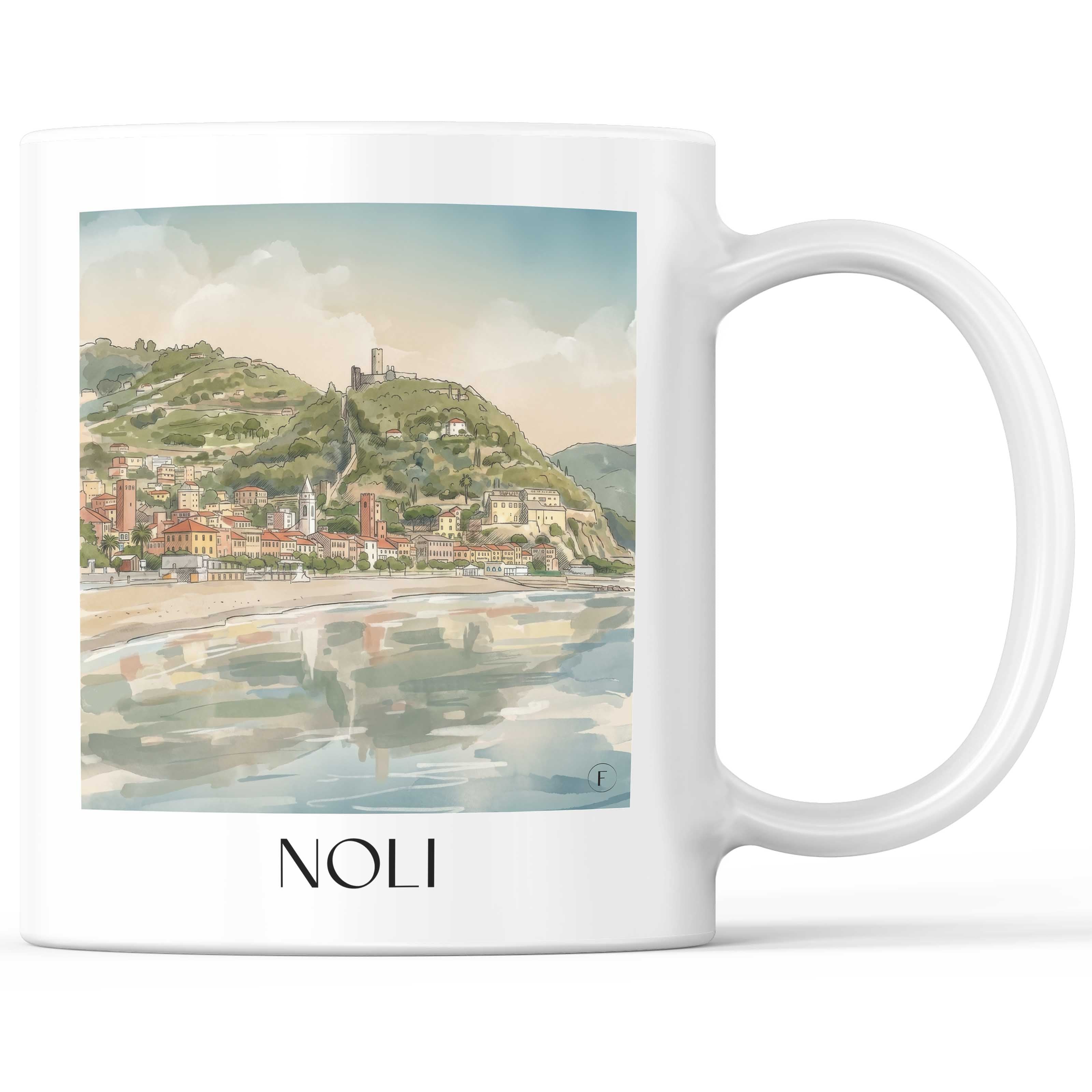 noli-ligurien-italien-kaffeebecher-aquarell