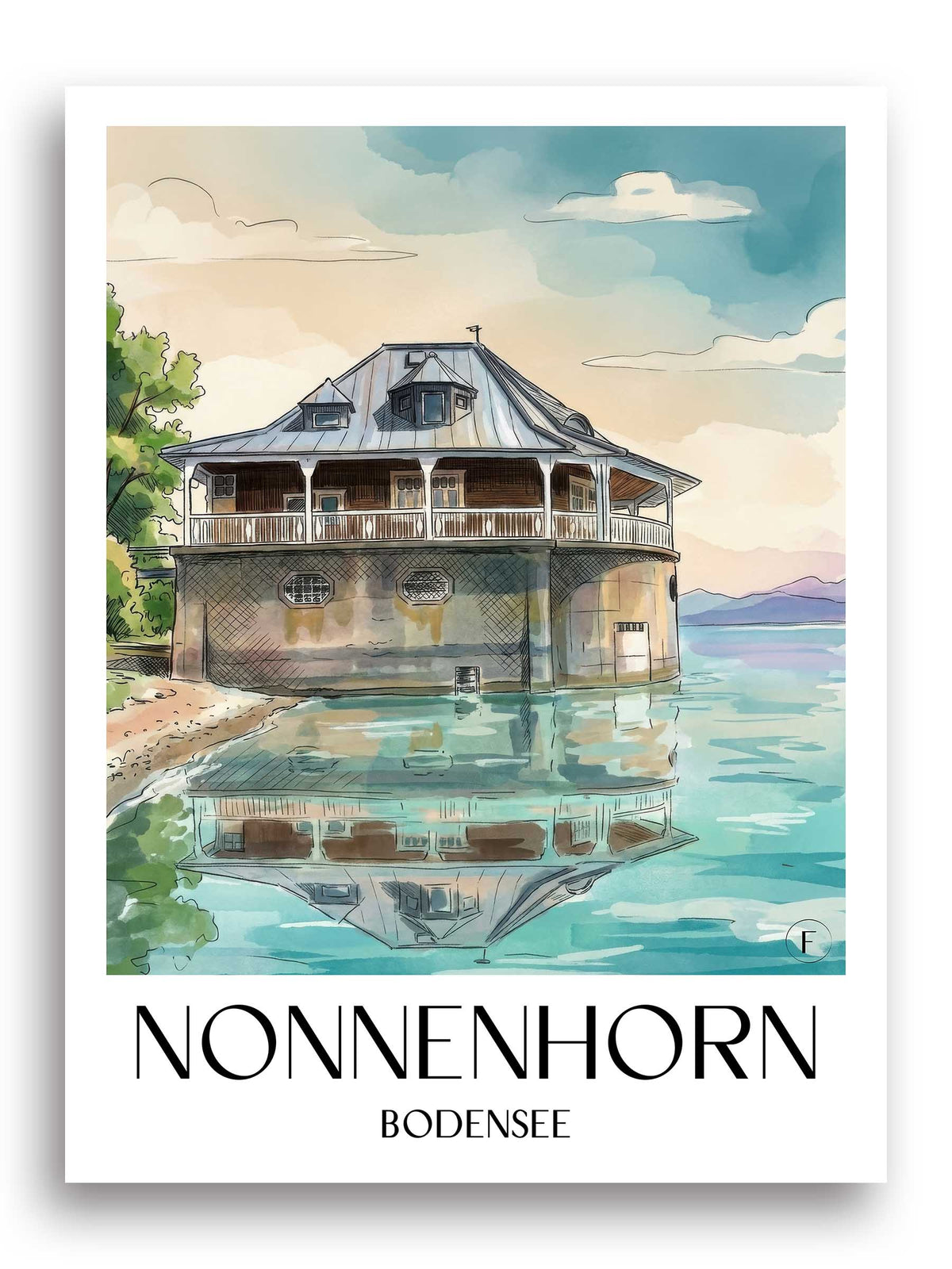 nonnenhorn-bodensee-deutschland-poster-aquarell