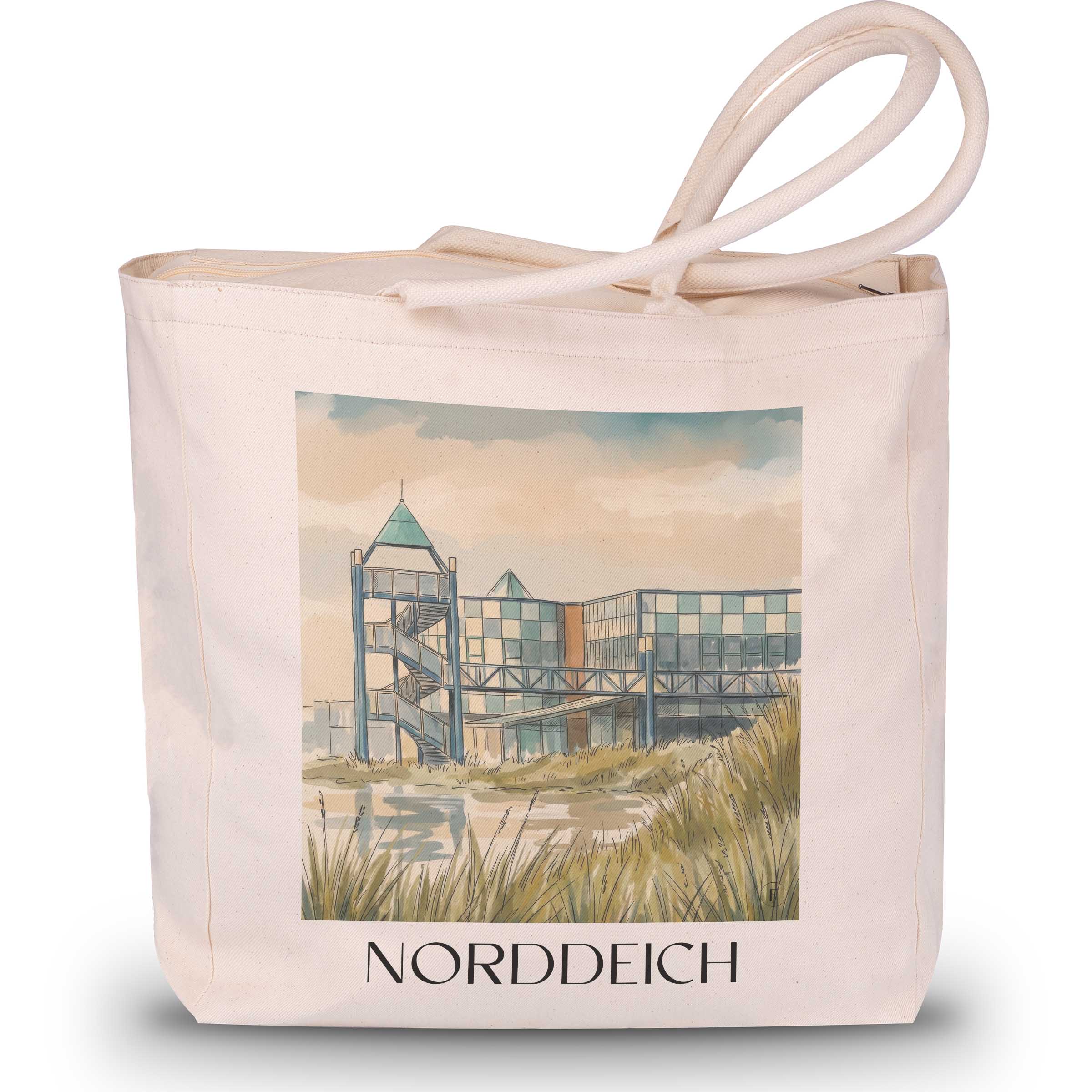norddeich-ostfriesland-deutschland-einkaufstasche-aquarell
