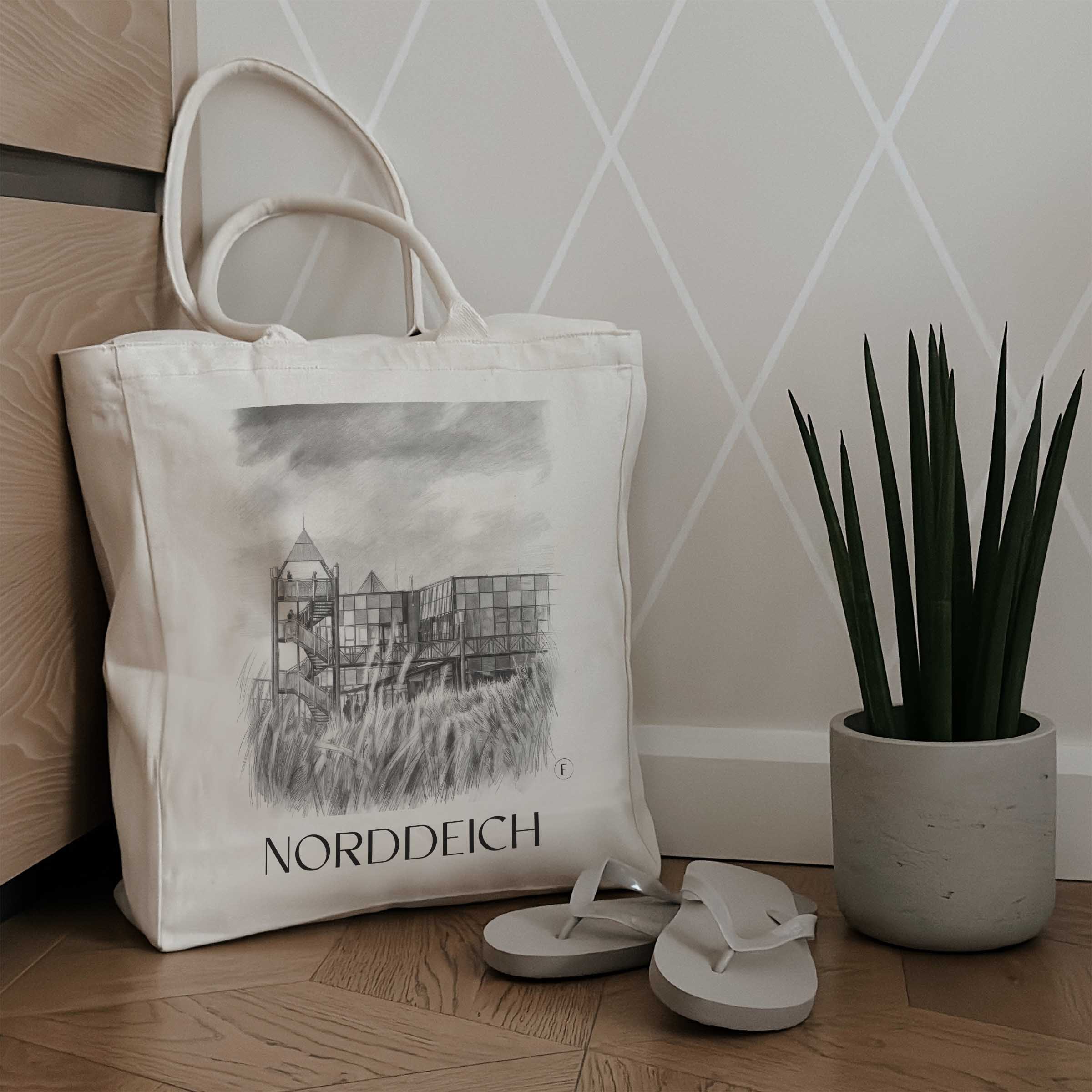 norddeich-ostfriesland-deutschland-einkaufstasche-bleistift-zeichnung-drawing