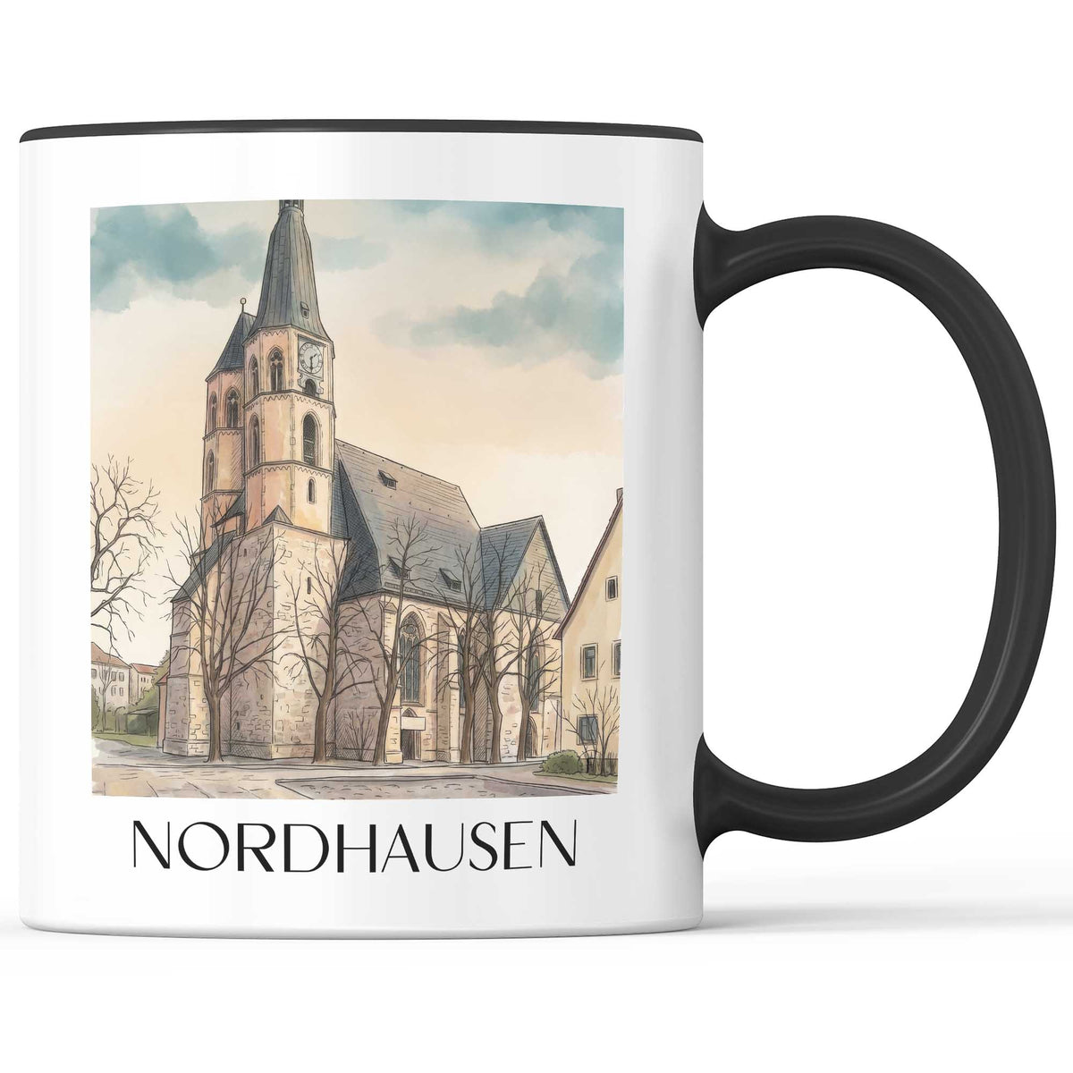 nordhausen-südharz-deutschland-kaffeebecher-aquarell