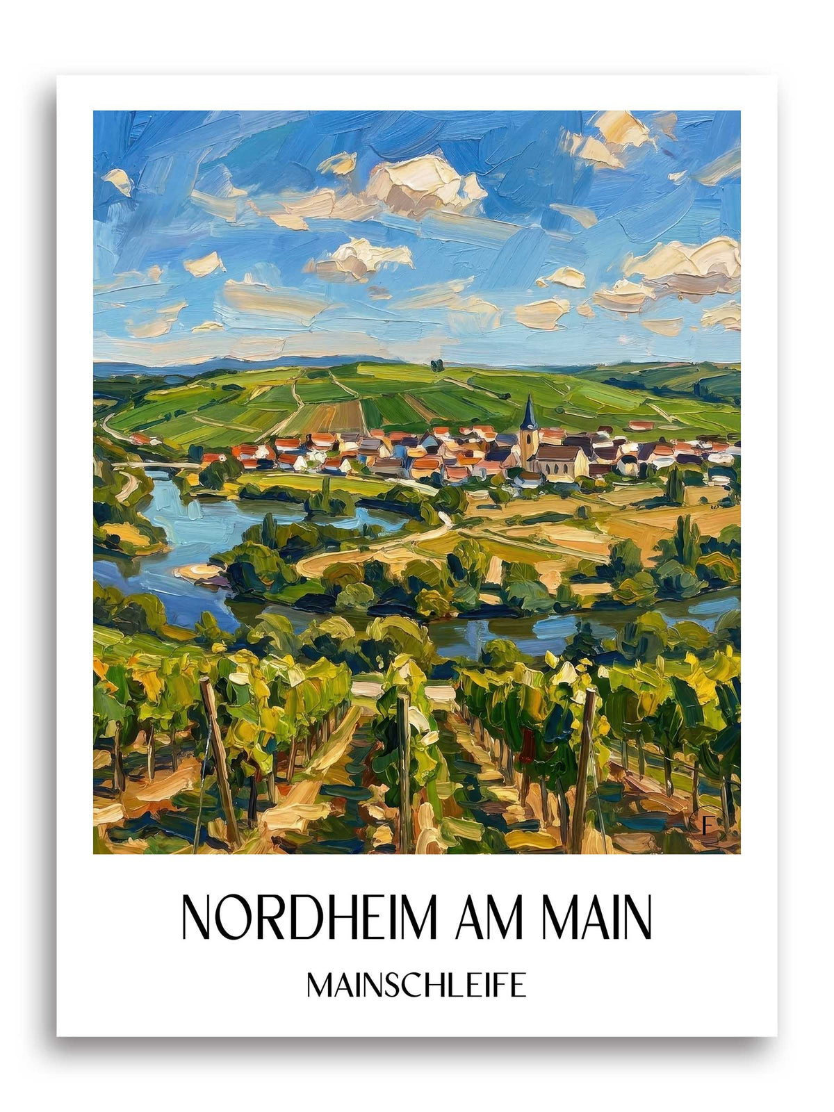 nordheim-am-main-mainschleife-deutschland-poster-oil-painting-oelgemaelde