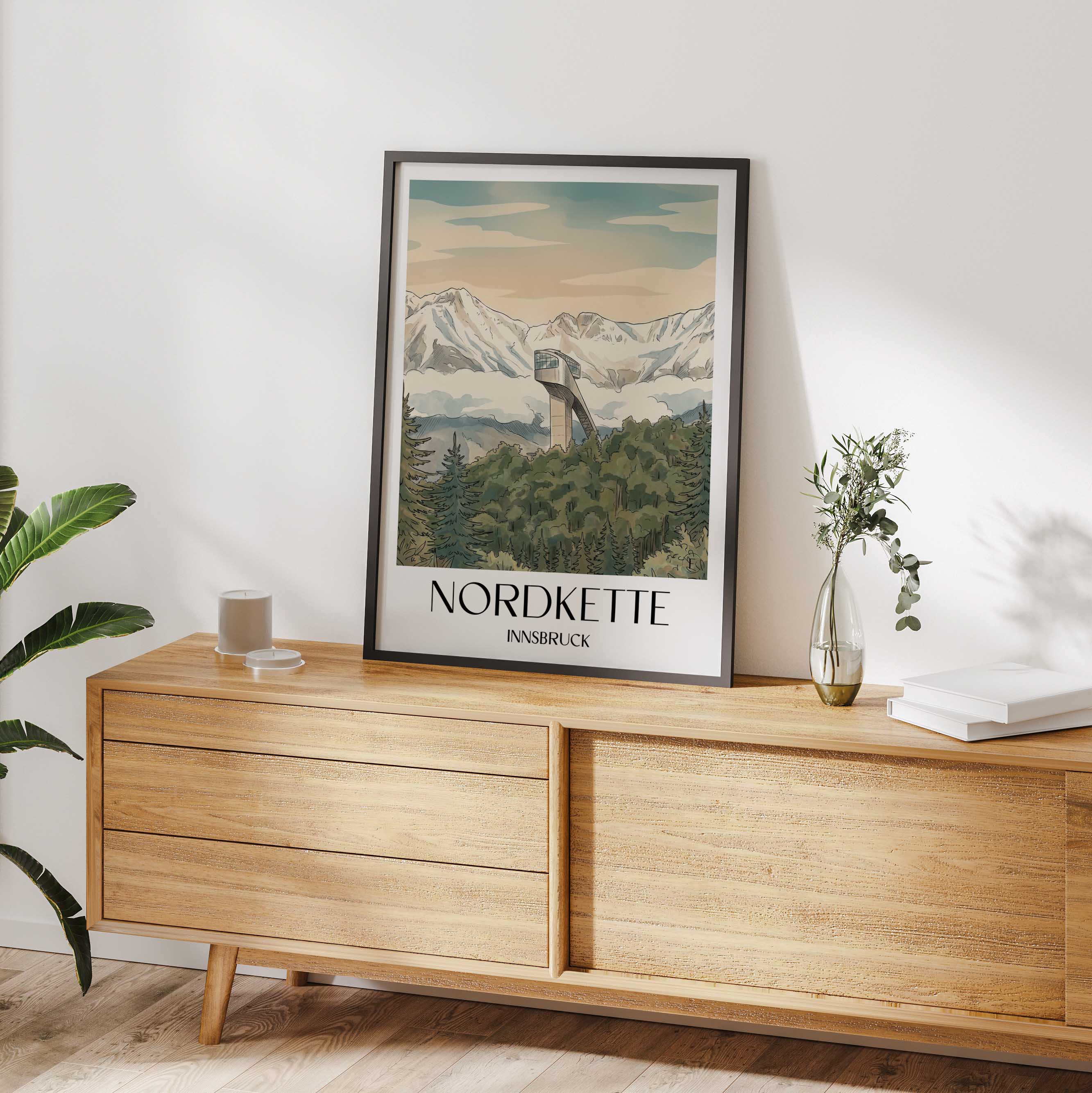 nordkette-innsbruck-österreich-poster-aquarell