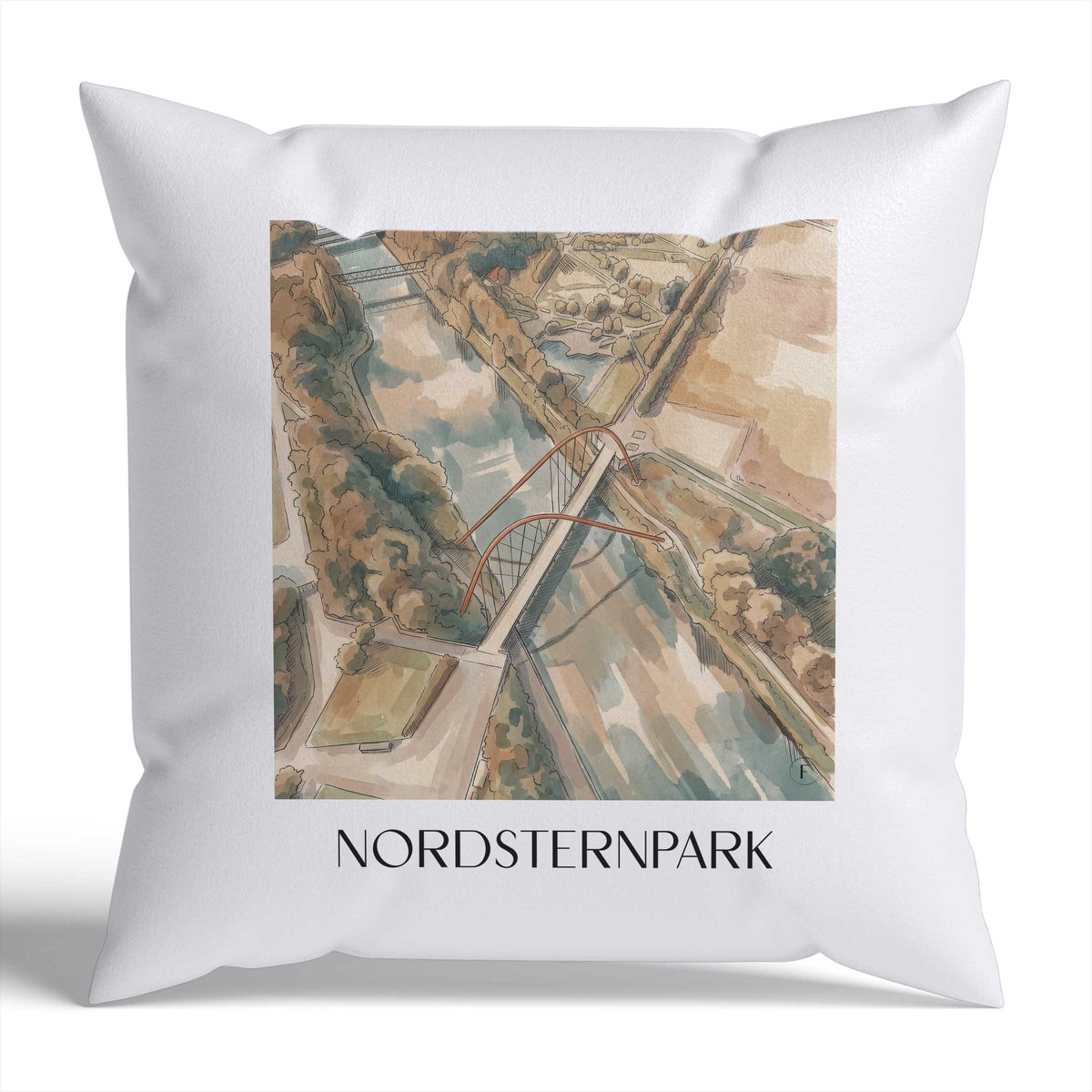 nordsternpark-gelsenkirchen-deutschland-kissenbezug-aquarell