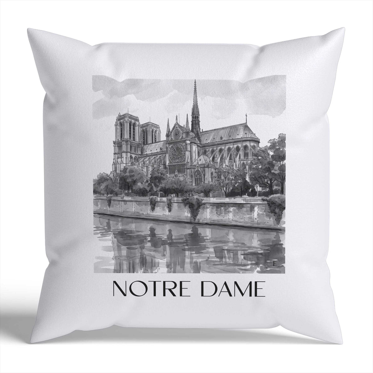 notre-dame-frankreich-frankreich-kissenbezug-aquarell-schwarz-weiss