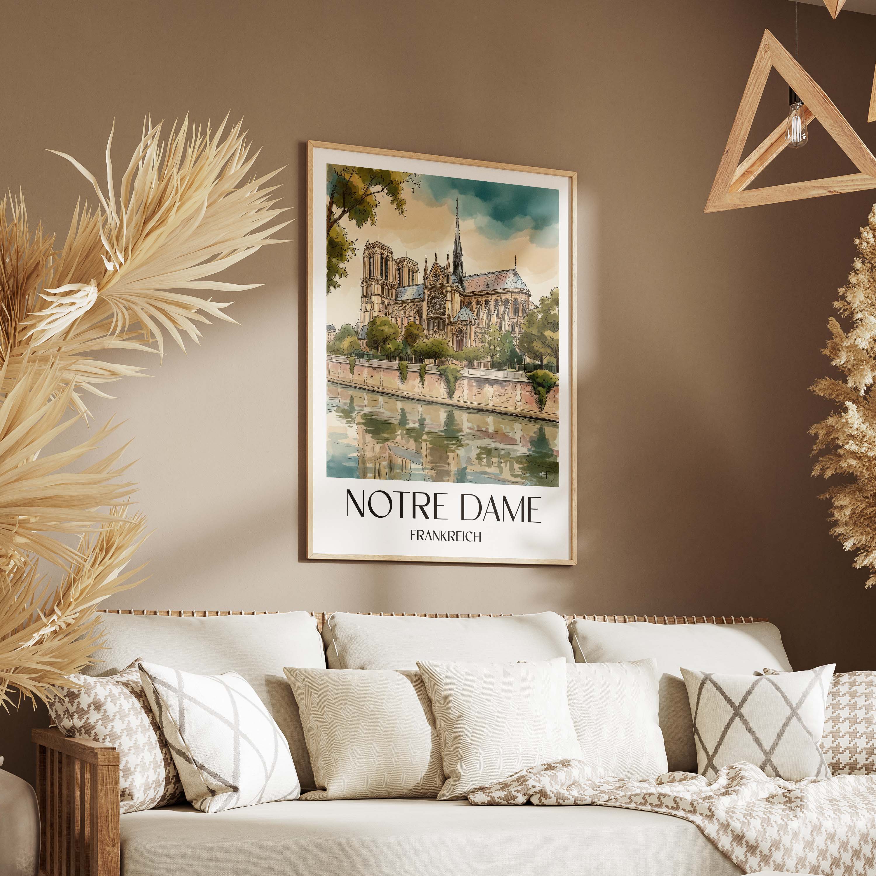 notre-dame-frankreich-poster-aquarell