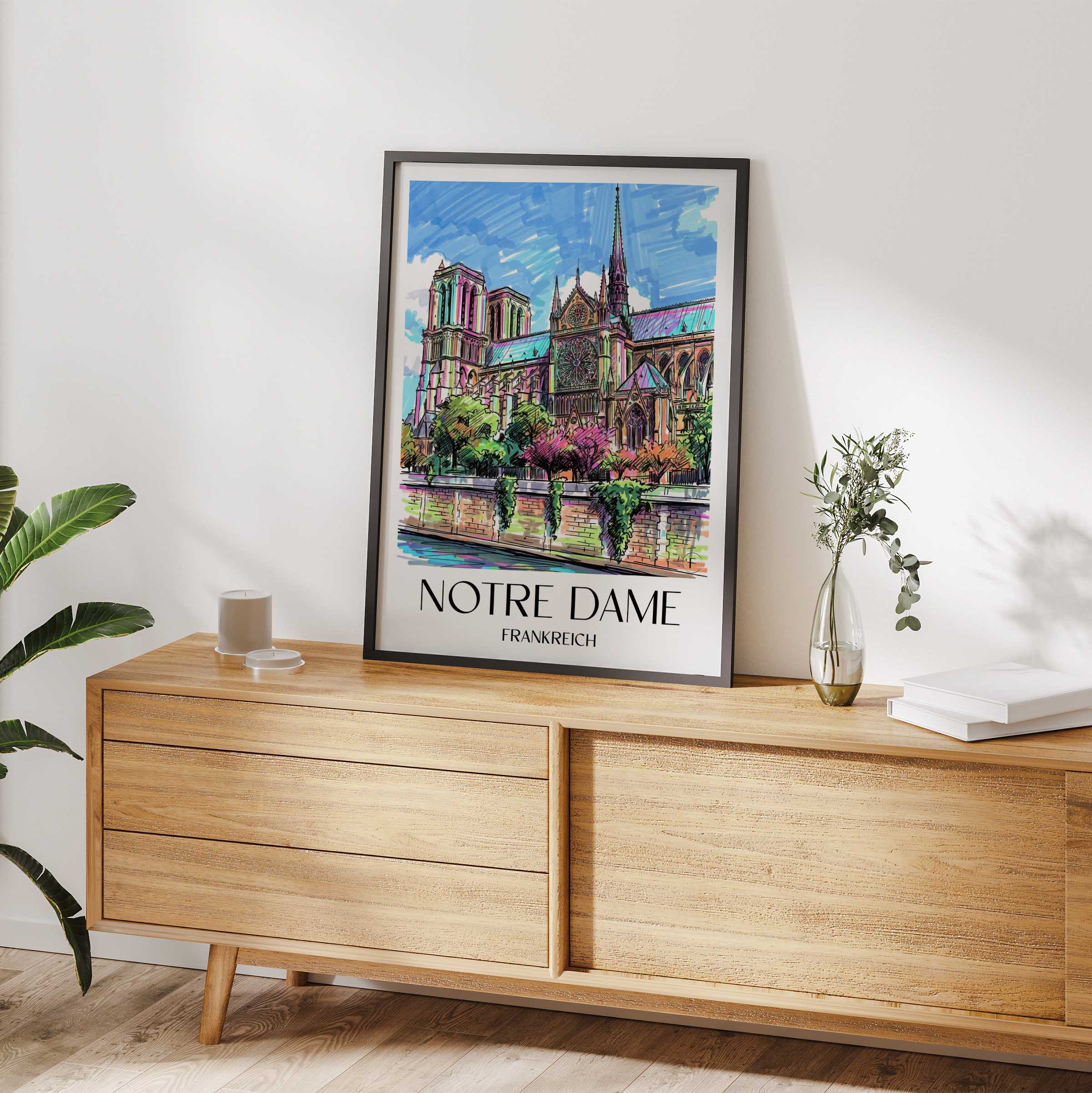 notre-dame-frankreich-poster-graffiti