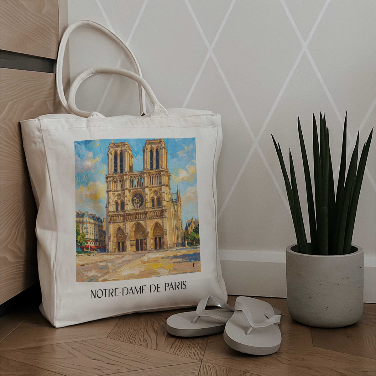 notre-dame--paris-frankreich-einkaufstasche-oil-painting-oelgemaelde