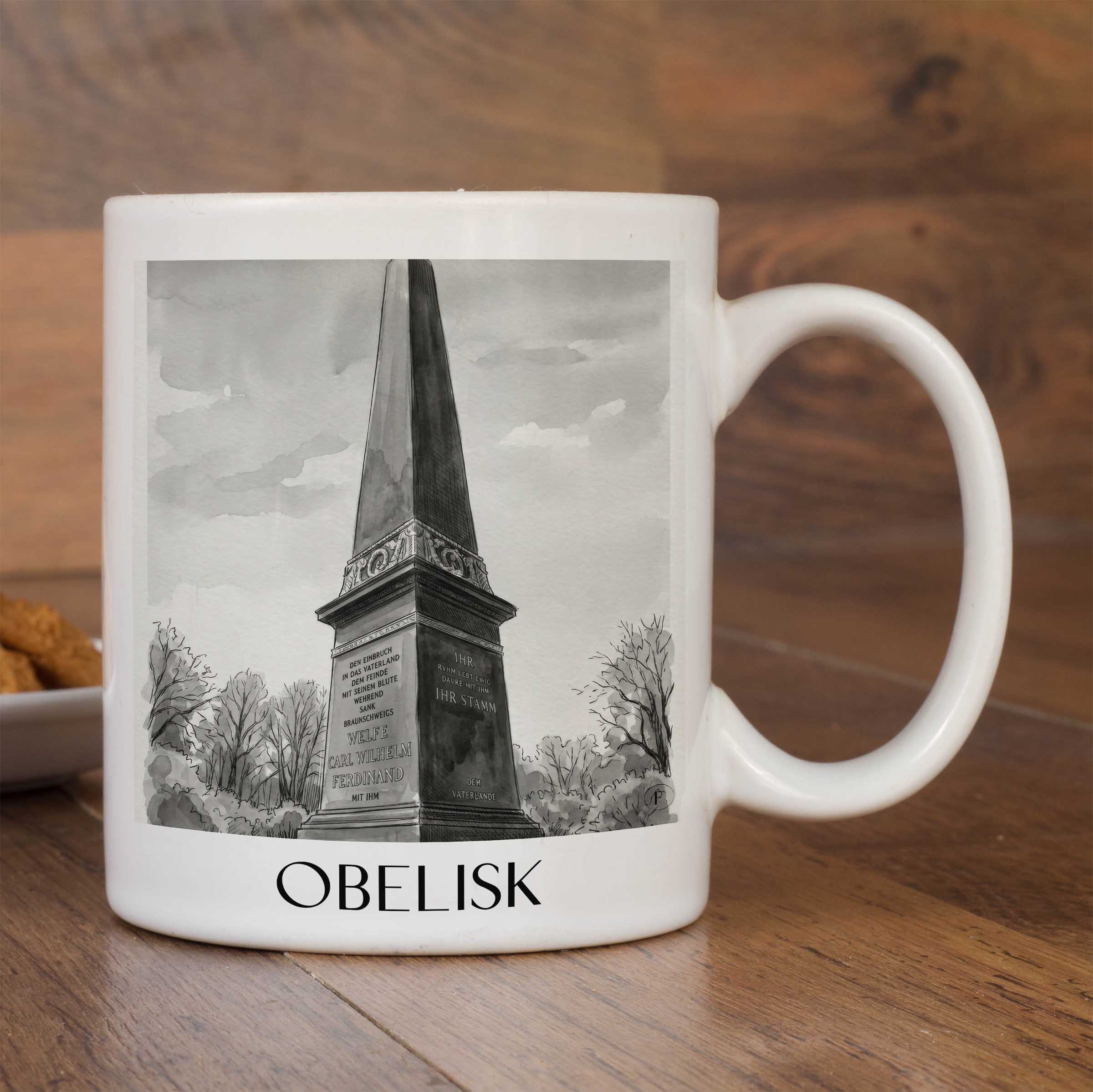 obelisk-braunschweig-deutschland-kaffeebecher-aquarell-schwarz-weiss