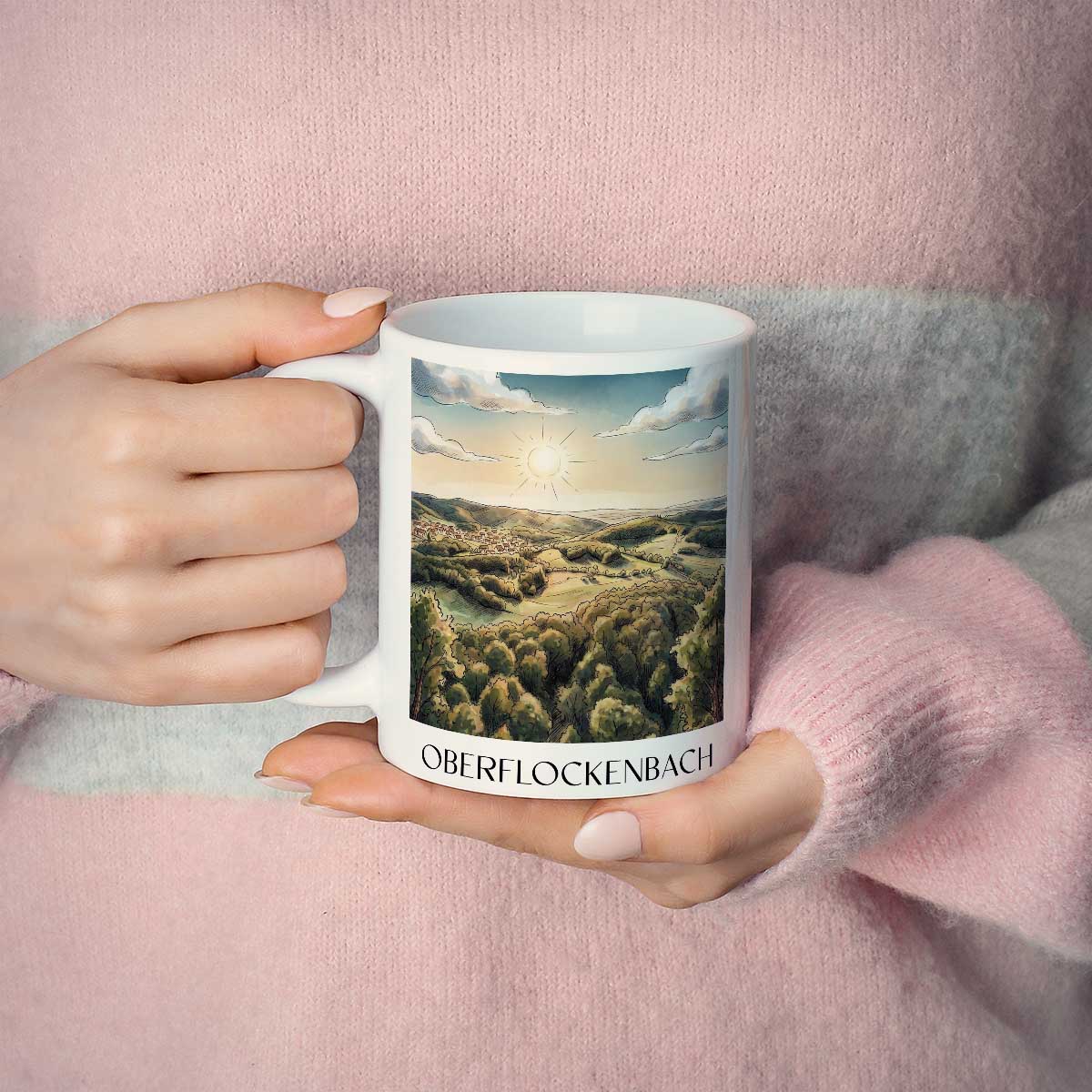 oberflockenbach-weinheim-deutschland-kaffeebecher-aquarell