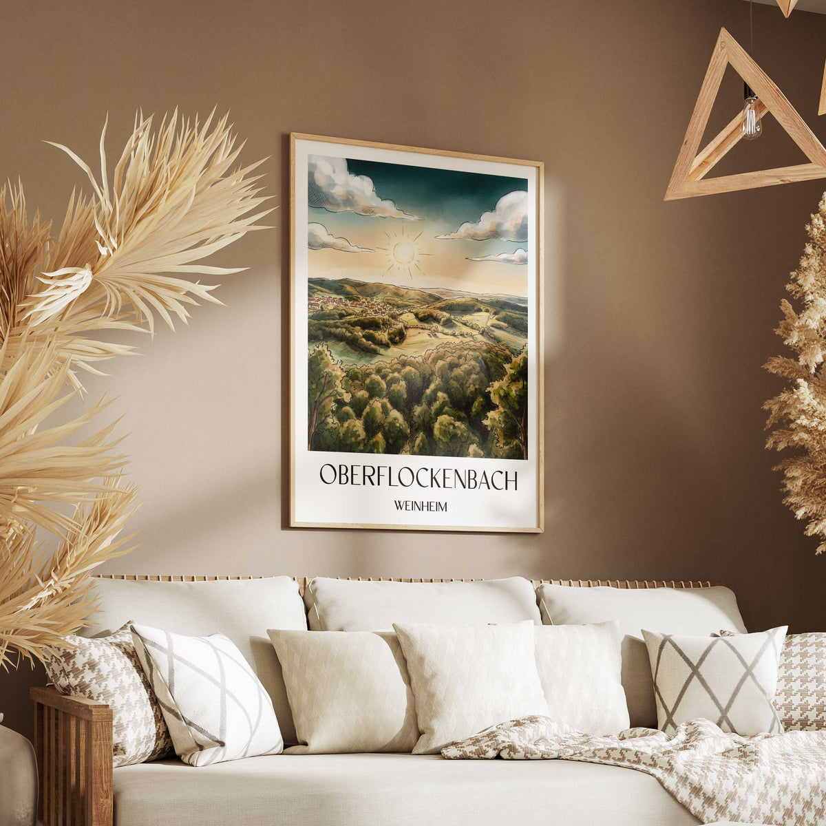oberflockenbach-weinheim-deutschland-poster-aquarell