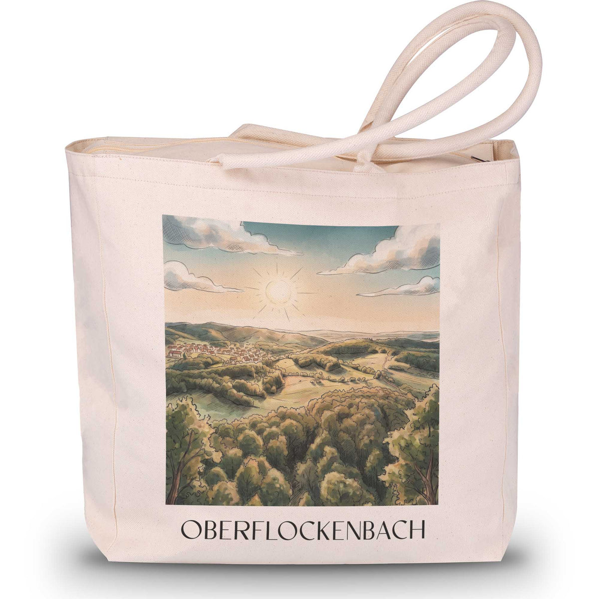oberflockenbach-weinheim-deutschland-einkaufstasche-aquarell