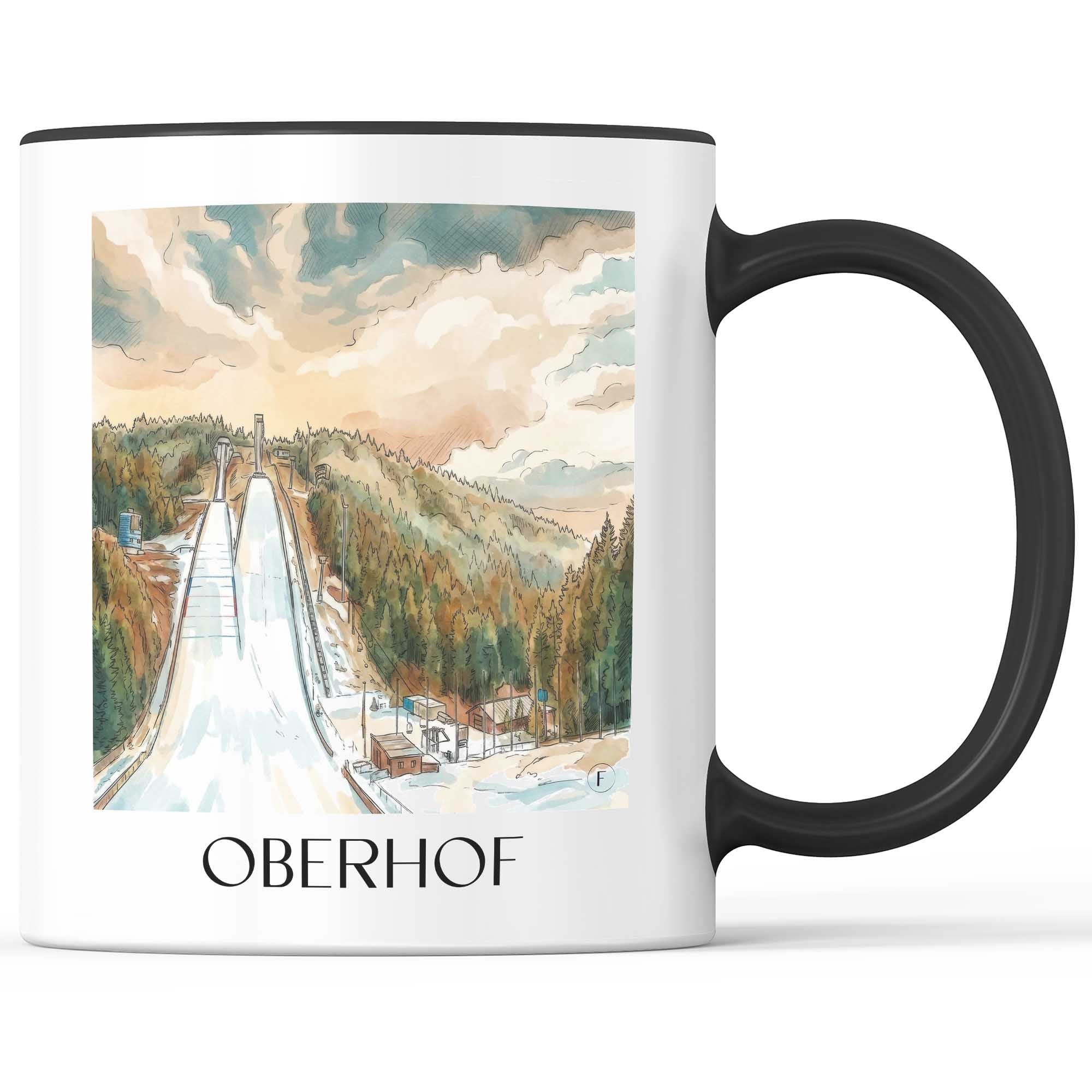 oberhof-thüringer-wald-deutschland-kaffeebecher-aquarell