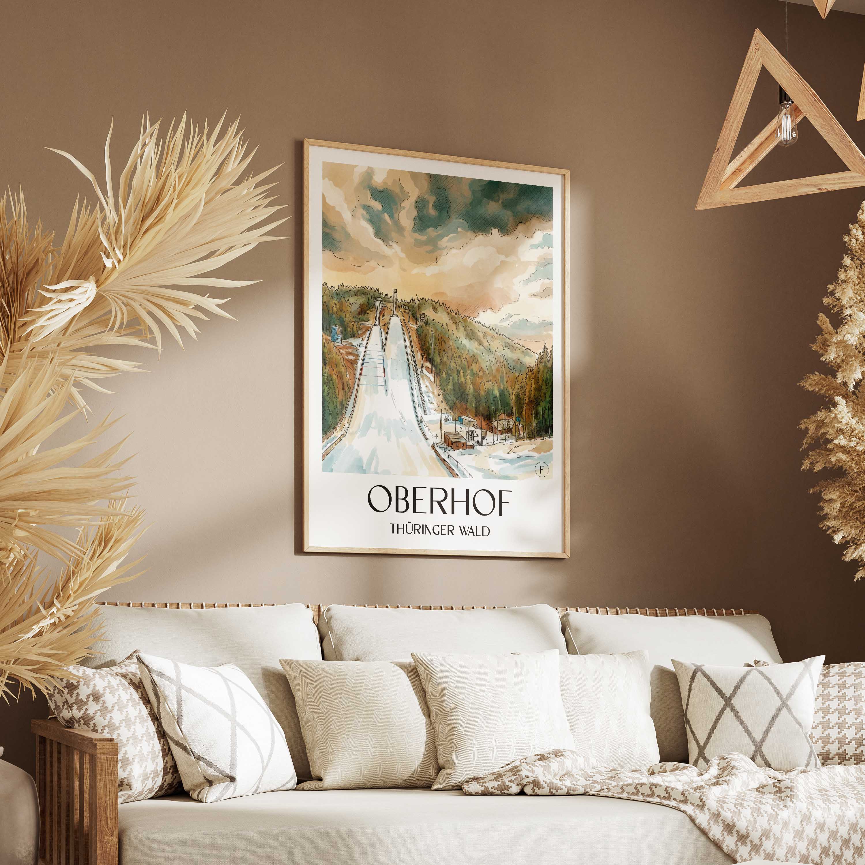 oberhof-thüringer-wald-deutschland-poster-aquarell