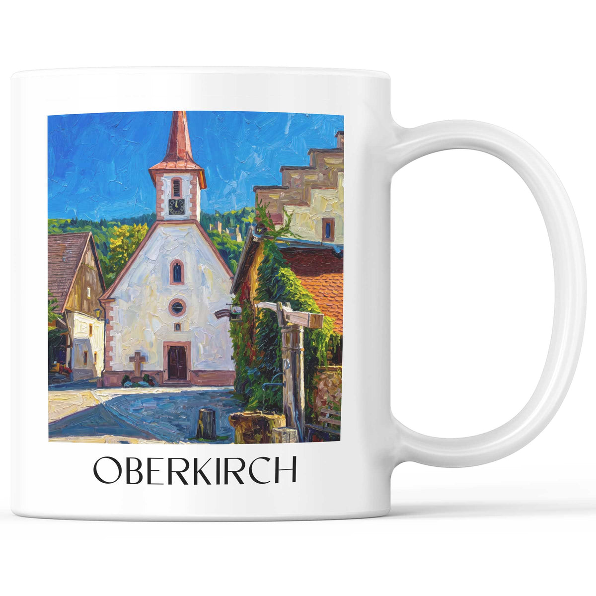 Oberkirch Kaffeebecher - Ortenau - Deutschland Becher - Kaffeetasse im Ölgemälde Stil