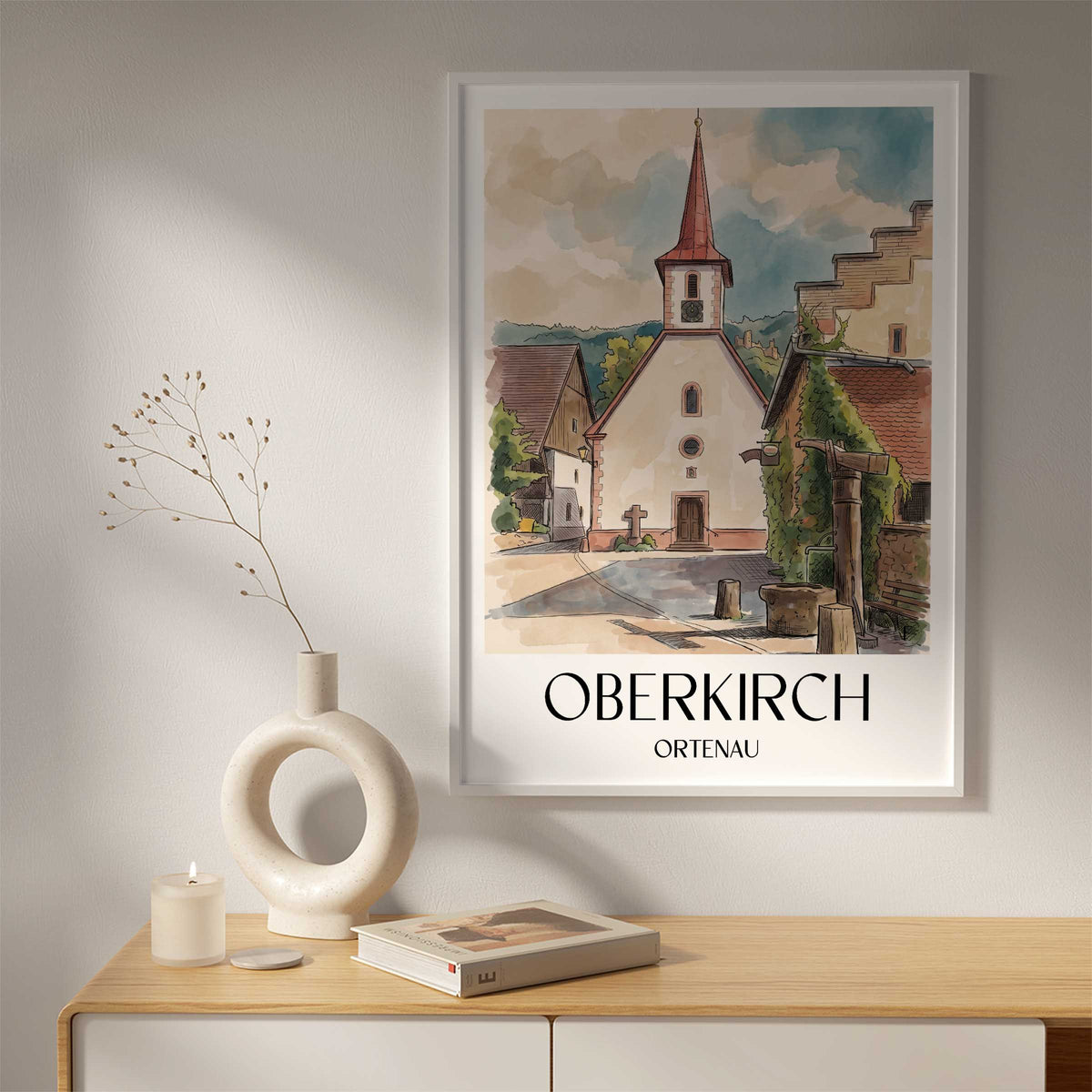 oberkirch-ortenau-deutschland-poster-aquarell