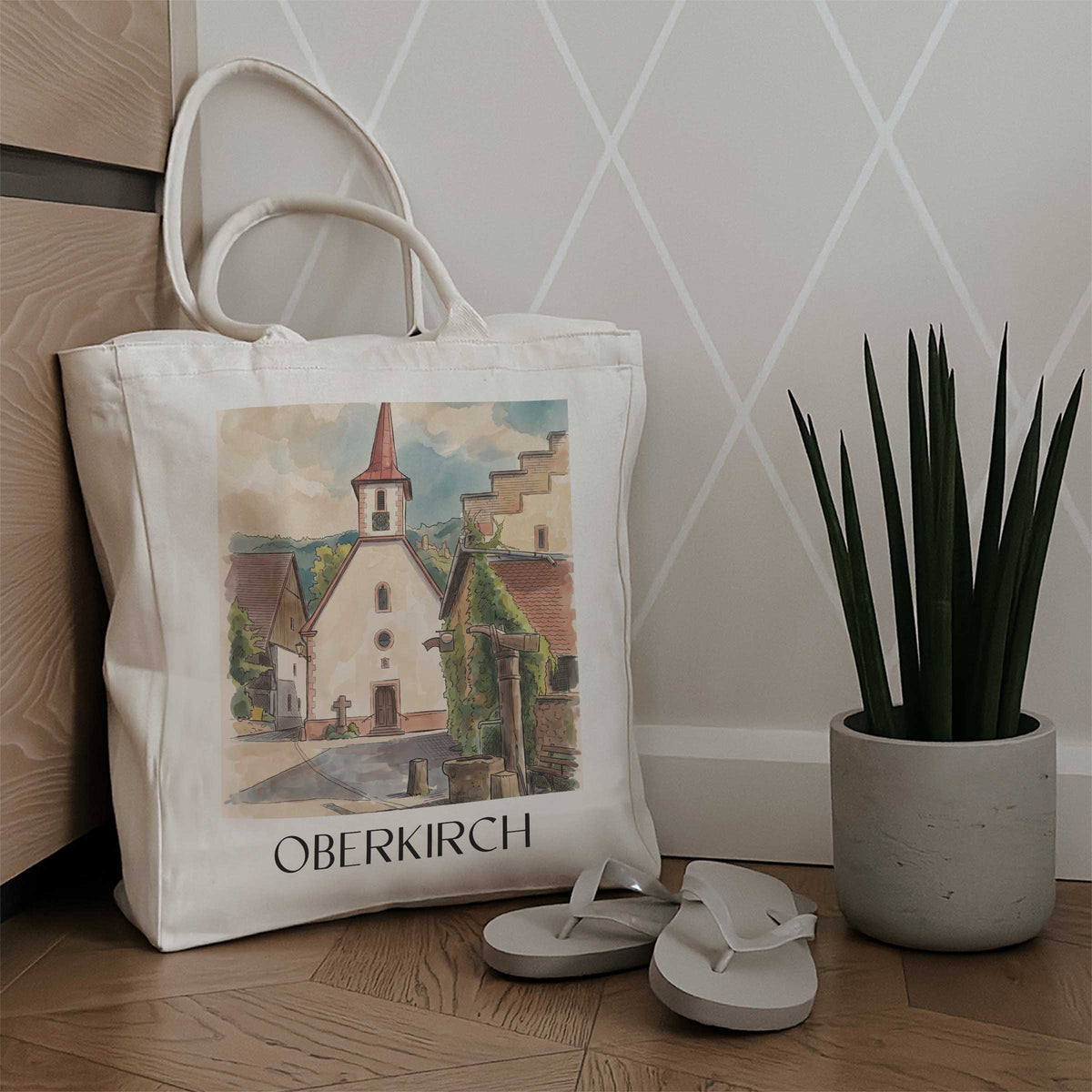 oberkirch-ortenau-deutschland-einkaufstasche-aquarell