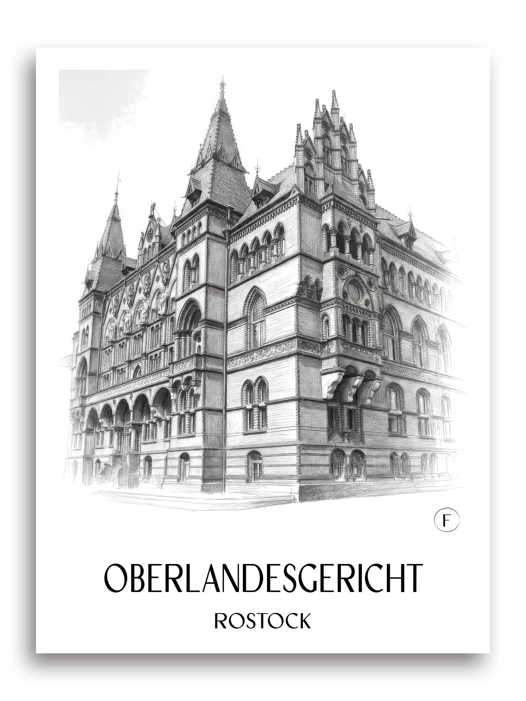 oberlandesgericht-rostock-deutschland-poster-bleistift-zeichnung-drawing