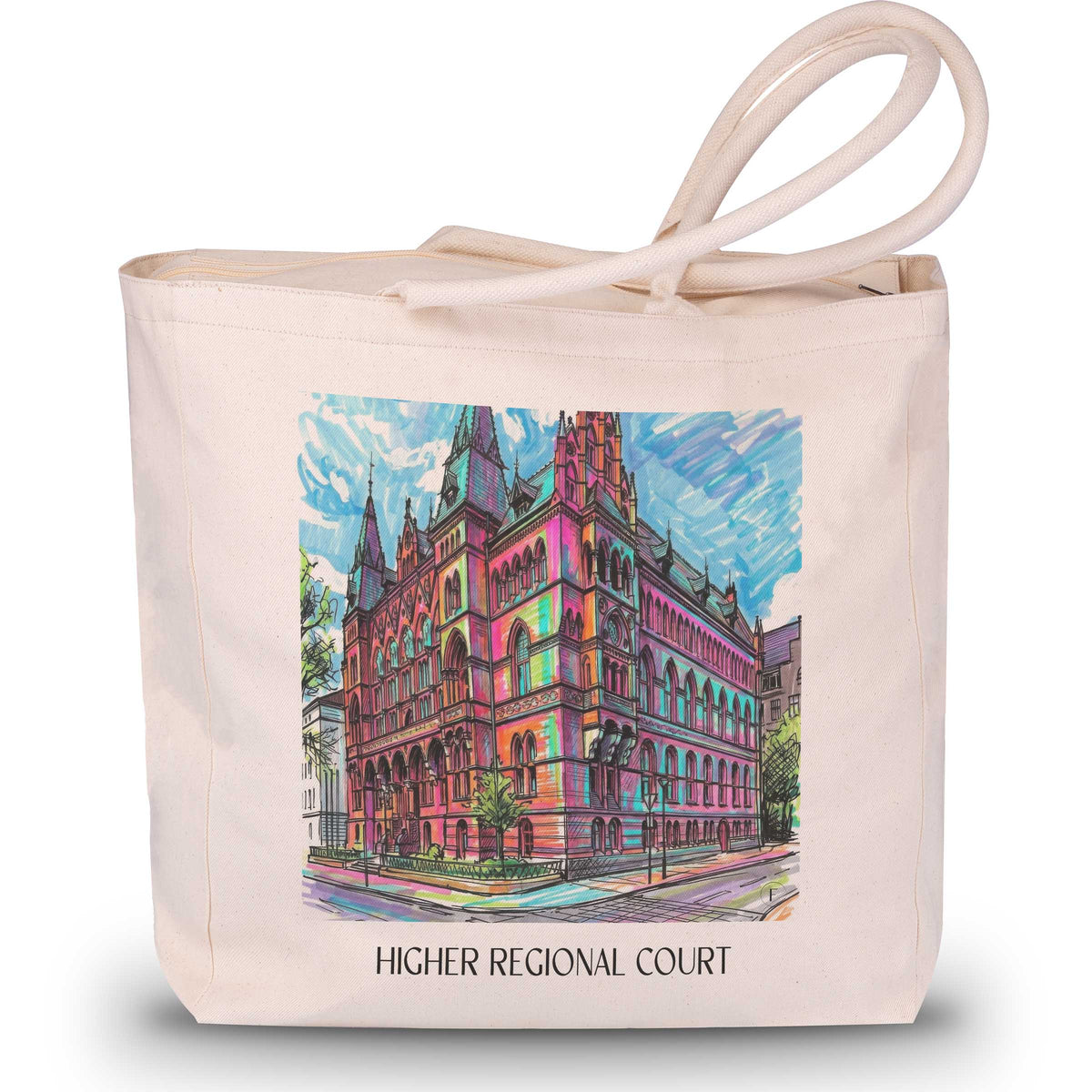 Oberlandesgericht Shopping Tasche - Rostock - Deutschland Tote Bag - Einkaufstasche im Tag Graffiti Stil - favplace