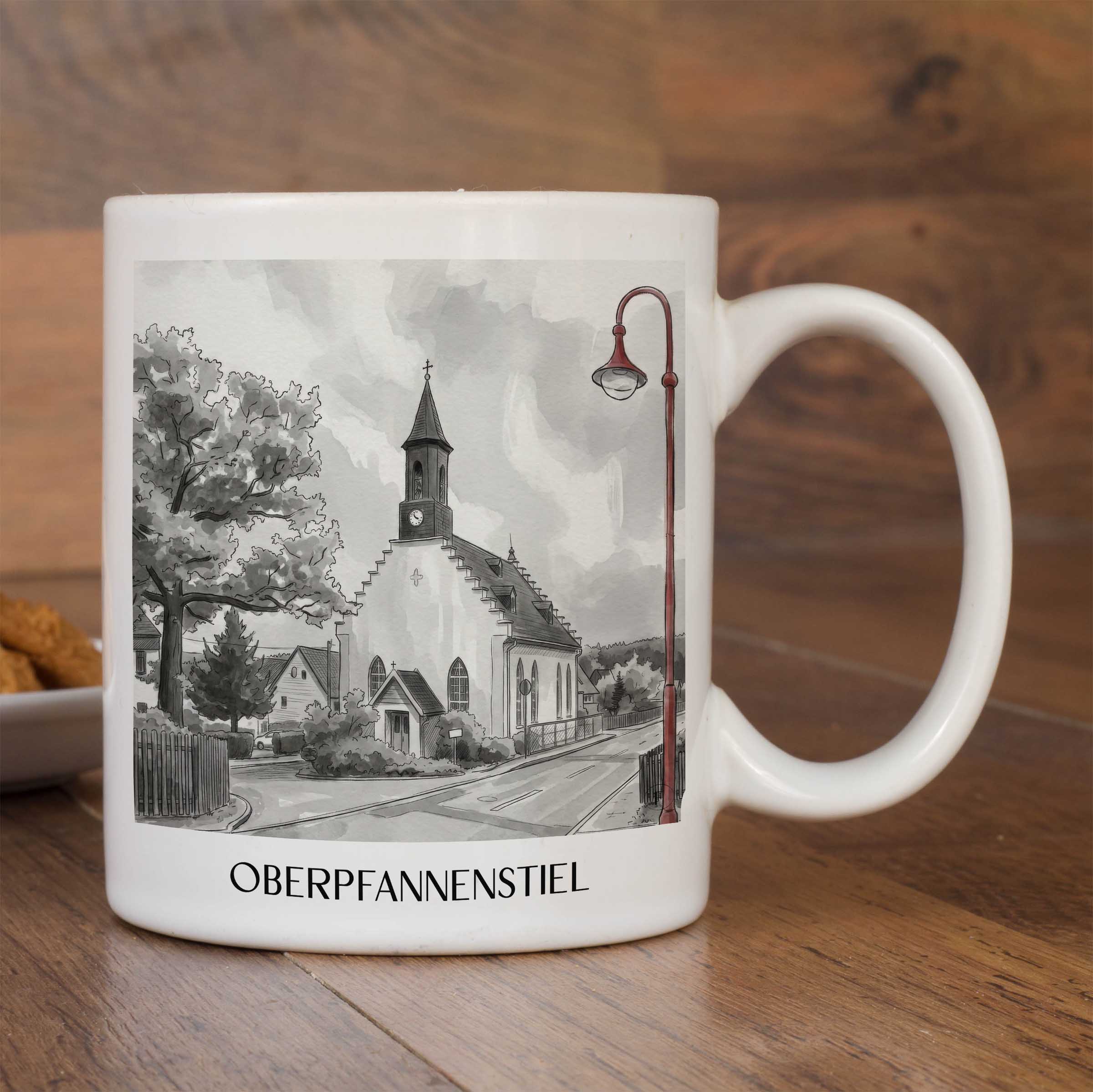 oberpfannenstiel-erzgebirge-deutschland-kaffeebecher-aquarell-schwarz-weiss