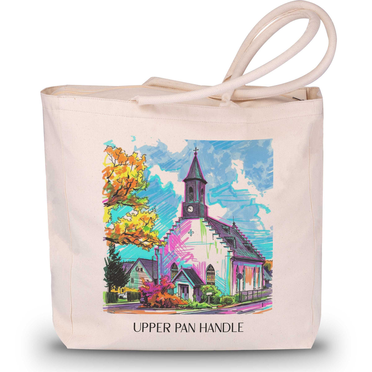 Oberpfannenstiel Shopping Tasche - Erzgebirge - Deutschland Tote Bag - Einkaufstasche im Tag Graffiti Stil - favplace