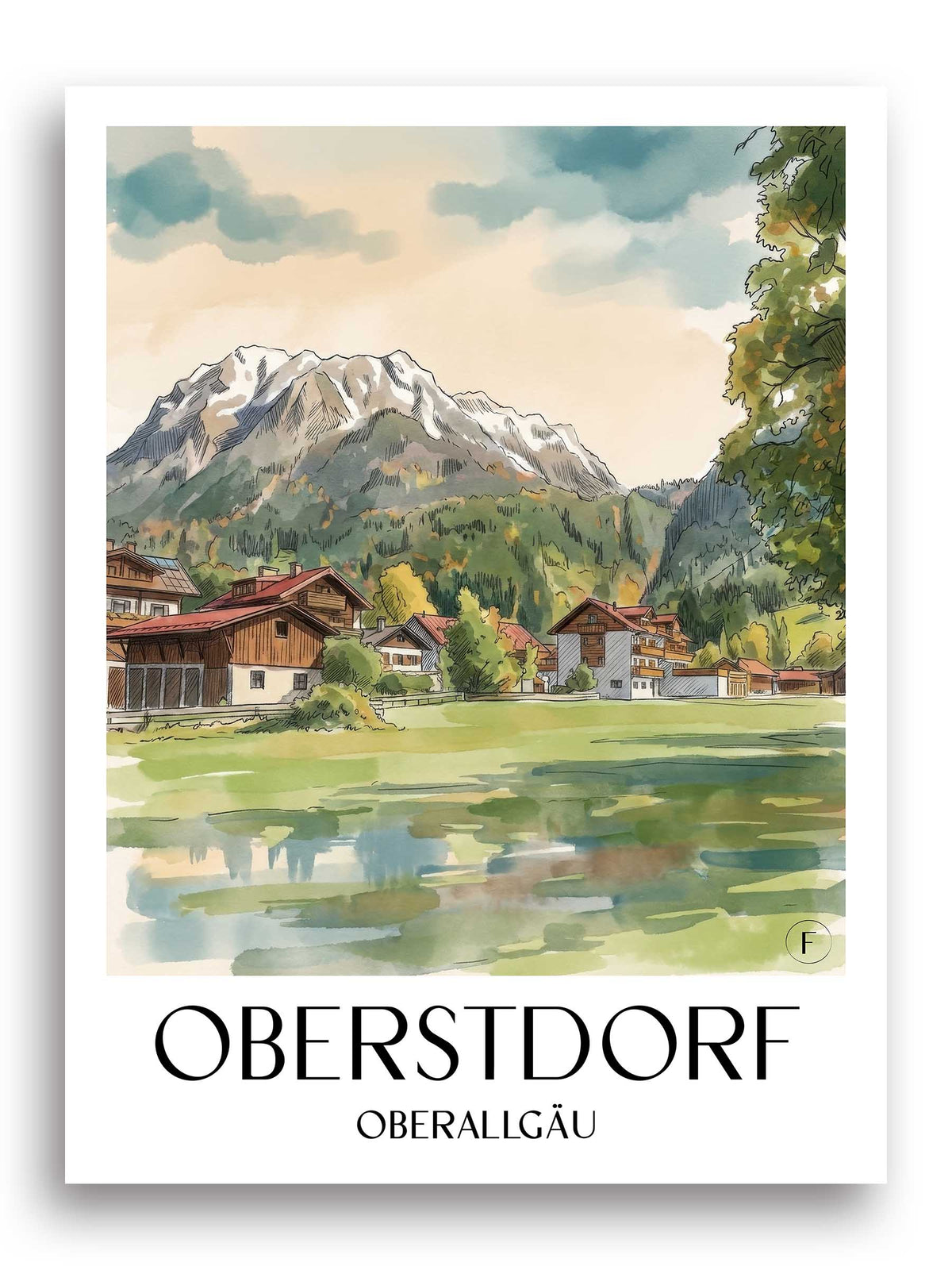 oberstdorf-oberallgäu-deutschland-poster-aquarell